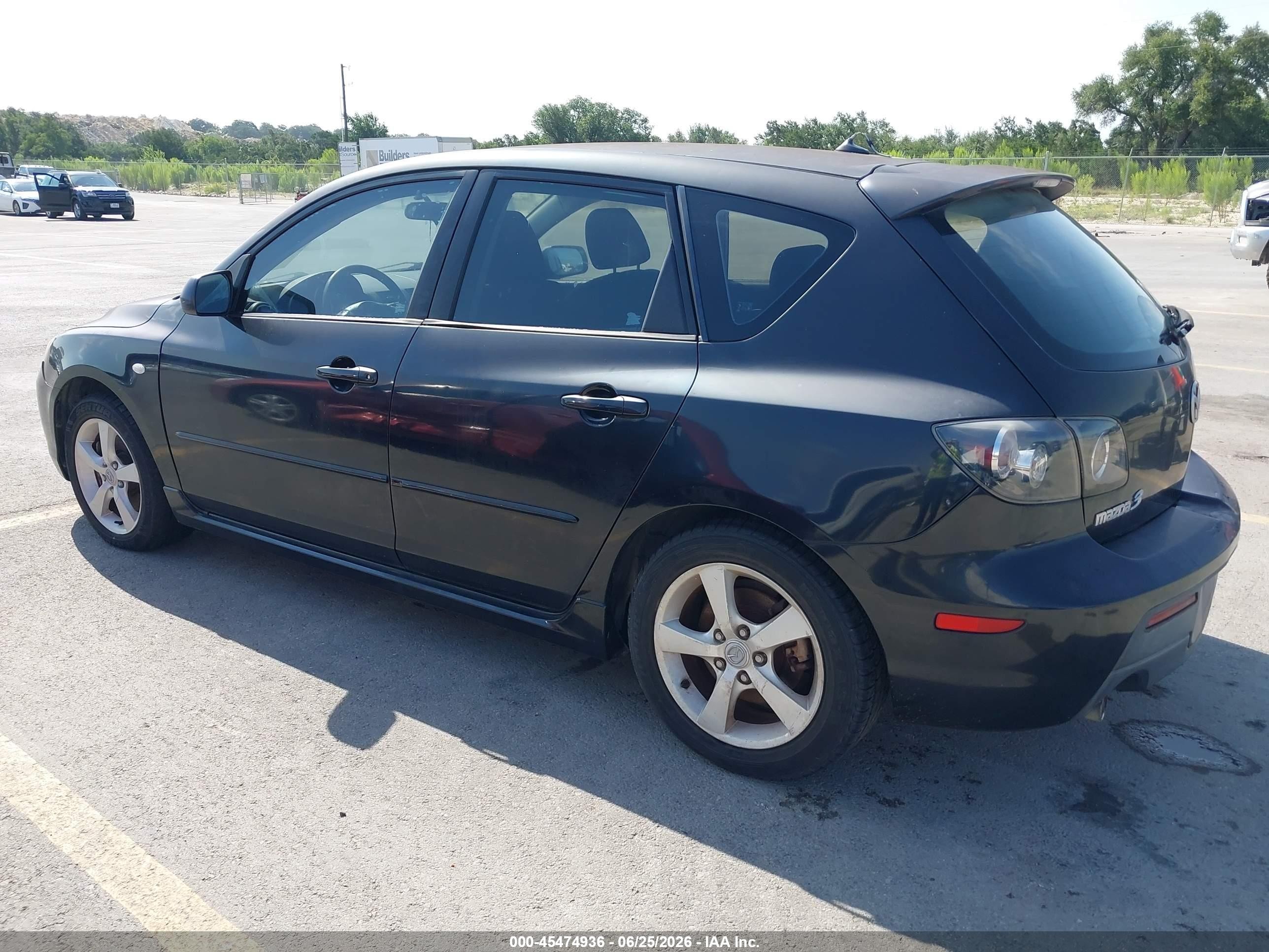 2008 Mazda Mazda3 S Sport Black vin: JM1BK343681168336