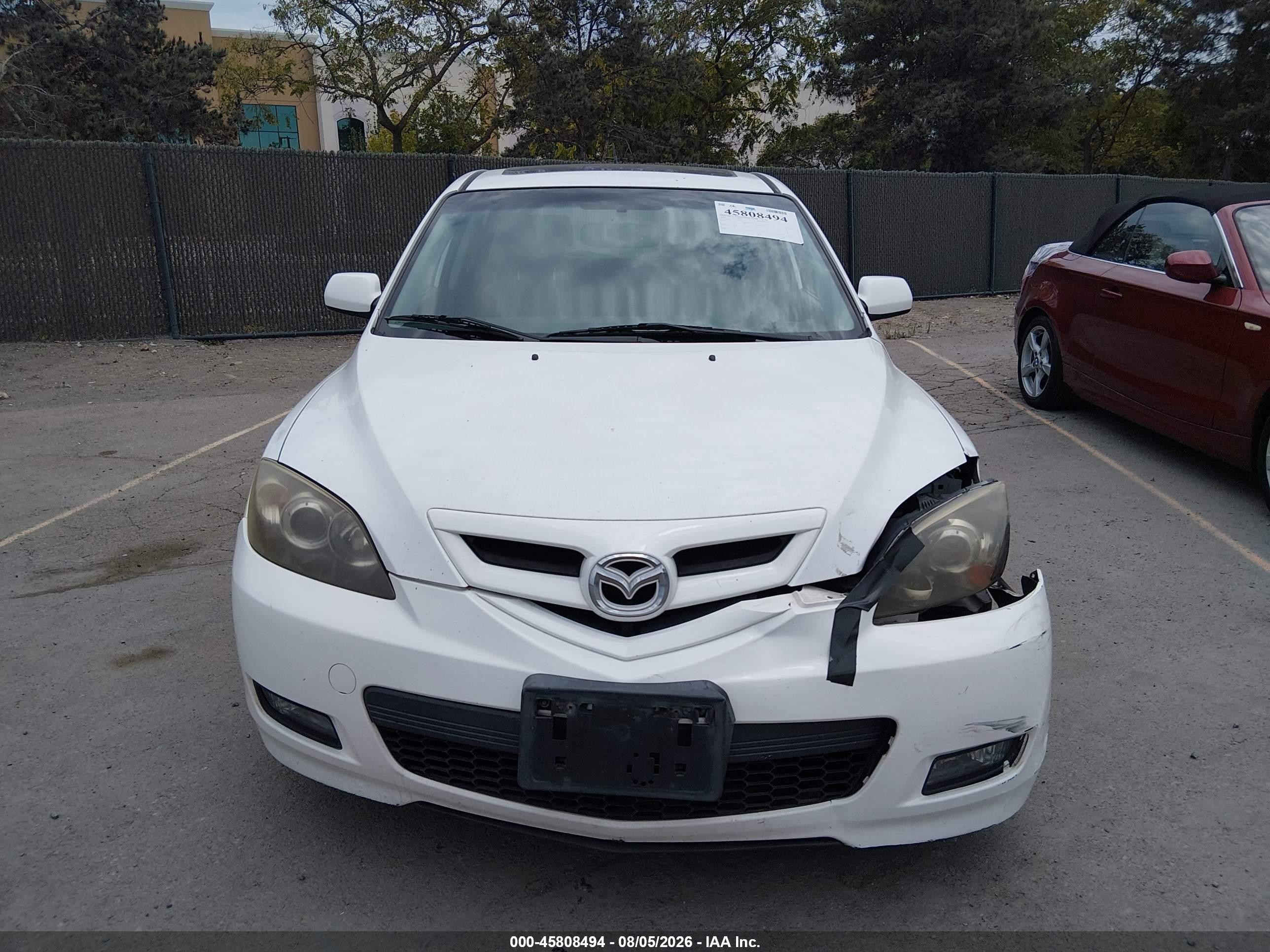2008 Mazda Mazda3 S Grand Touring White vin: JM1BK343681812398