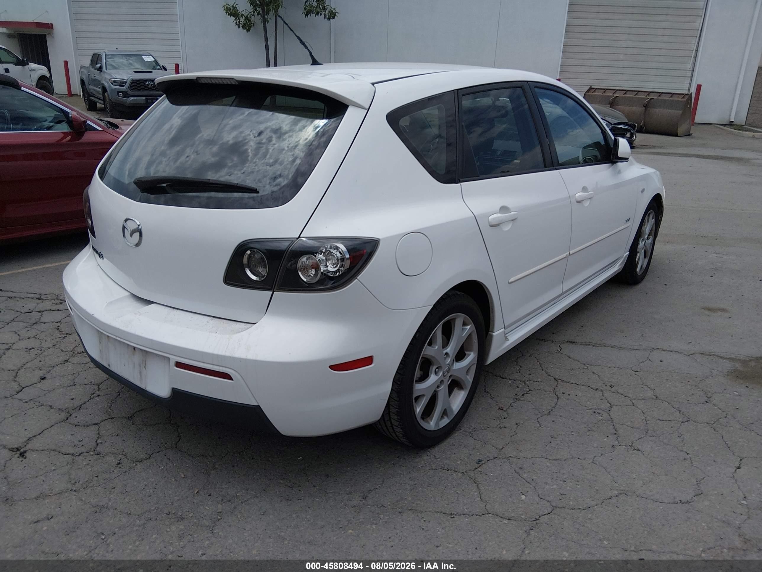 2008 Mazda Mazda3 S Grand Touring White vin: JM1BK343681812398