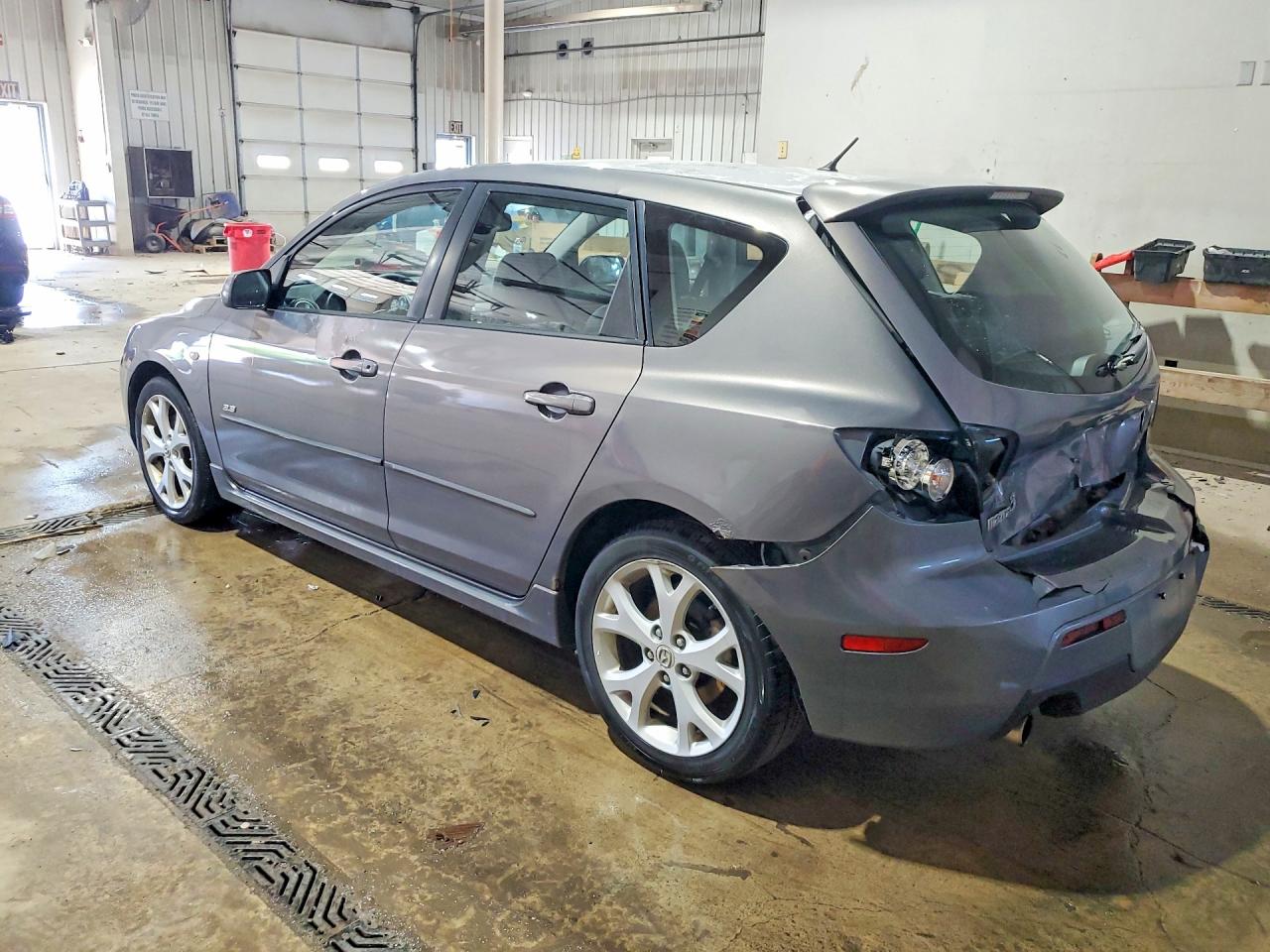 2008 Mazda 3 Hatchback Gray vin: JM1BK343681813325