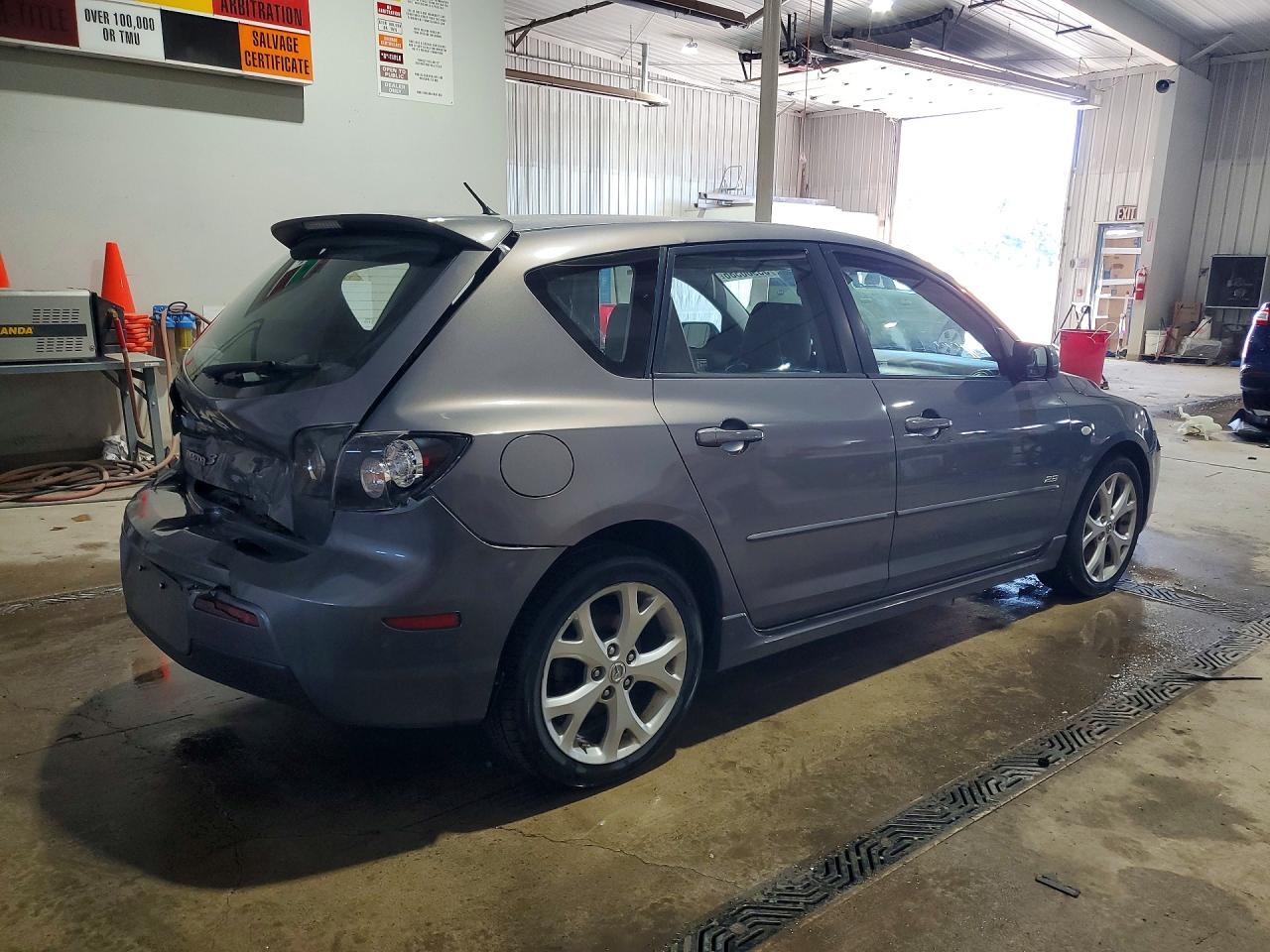 2008 Mazda 3 Hatchback Gray vin: JM1BK343681813325