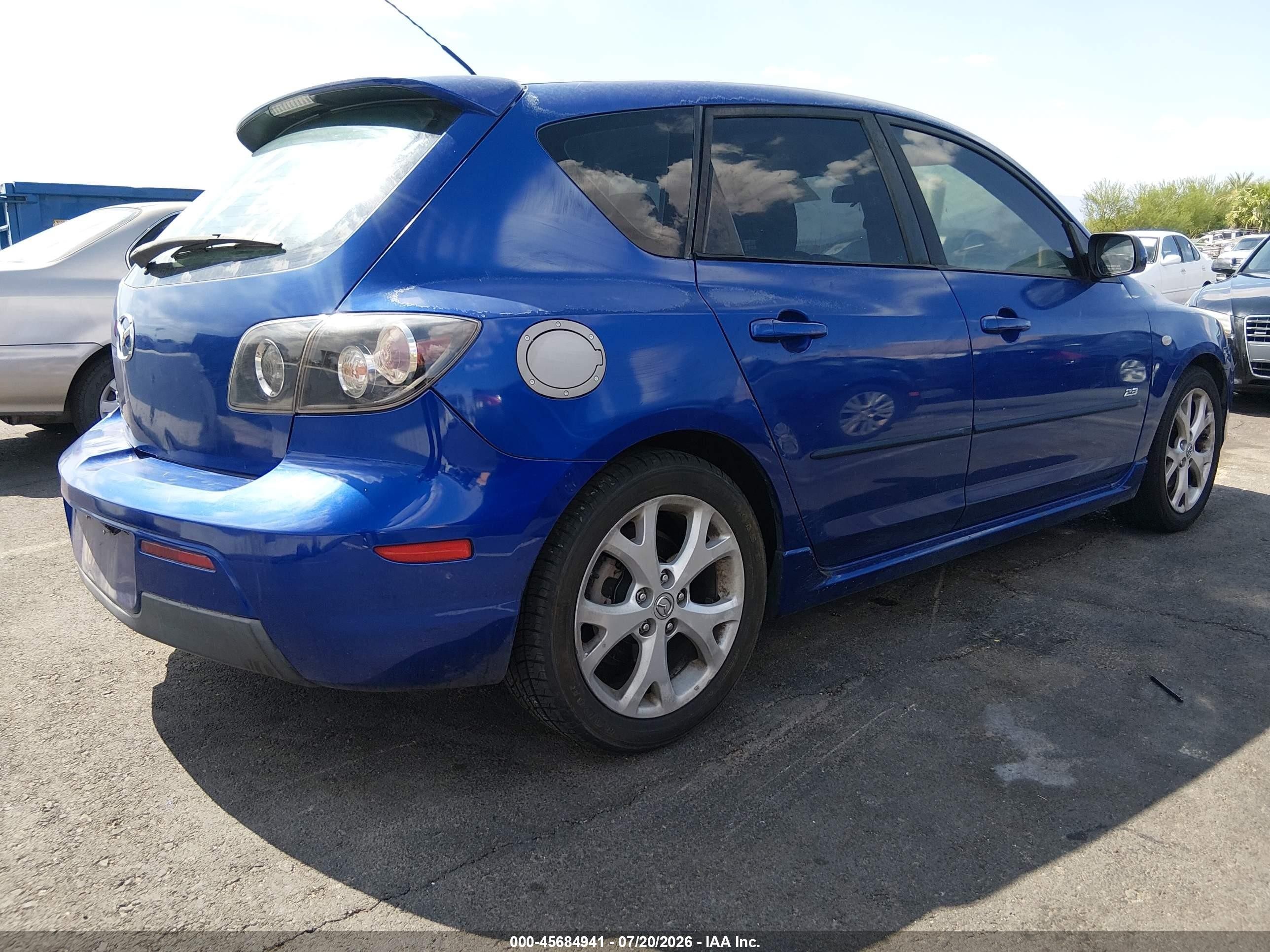 2008 Mazda Mazda3 S Sport Синий vin: JM1BK343681848947