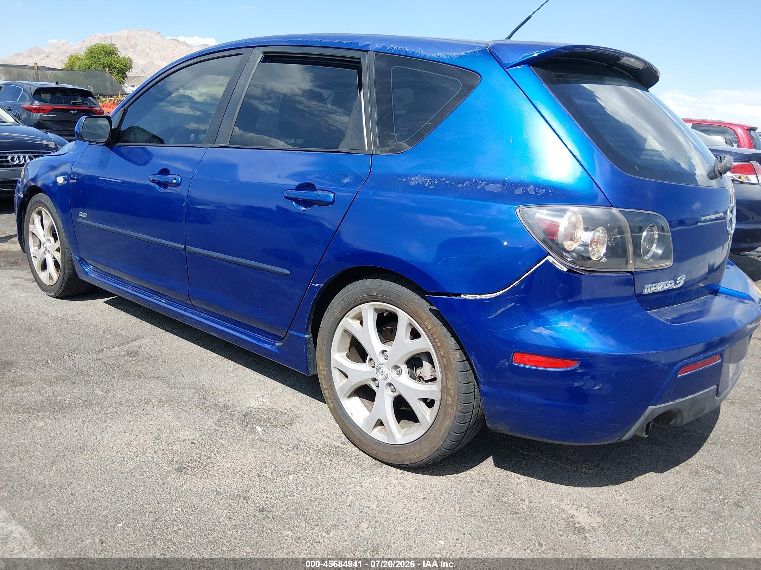 2008 Mazda Mazda3 S Sport Синий vin: JM1BK343681848947