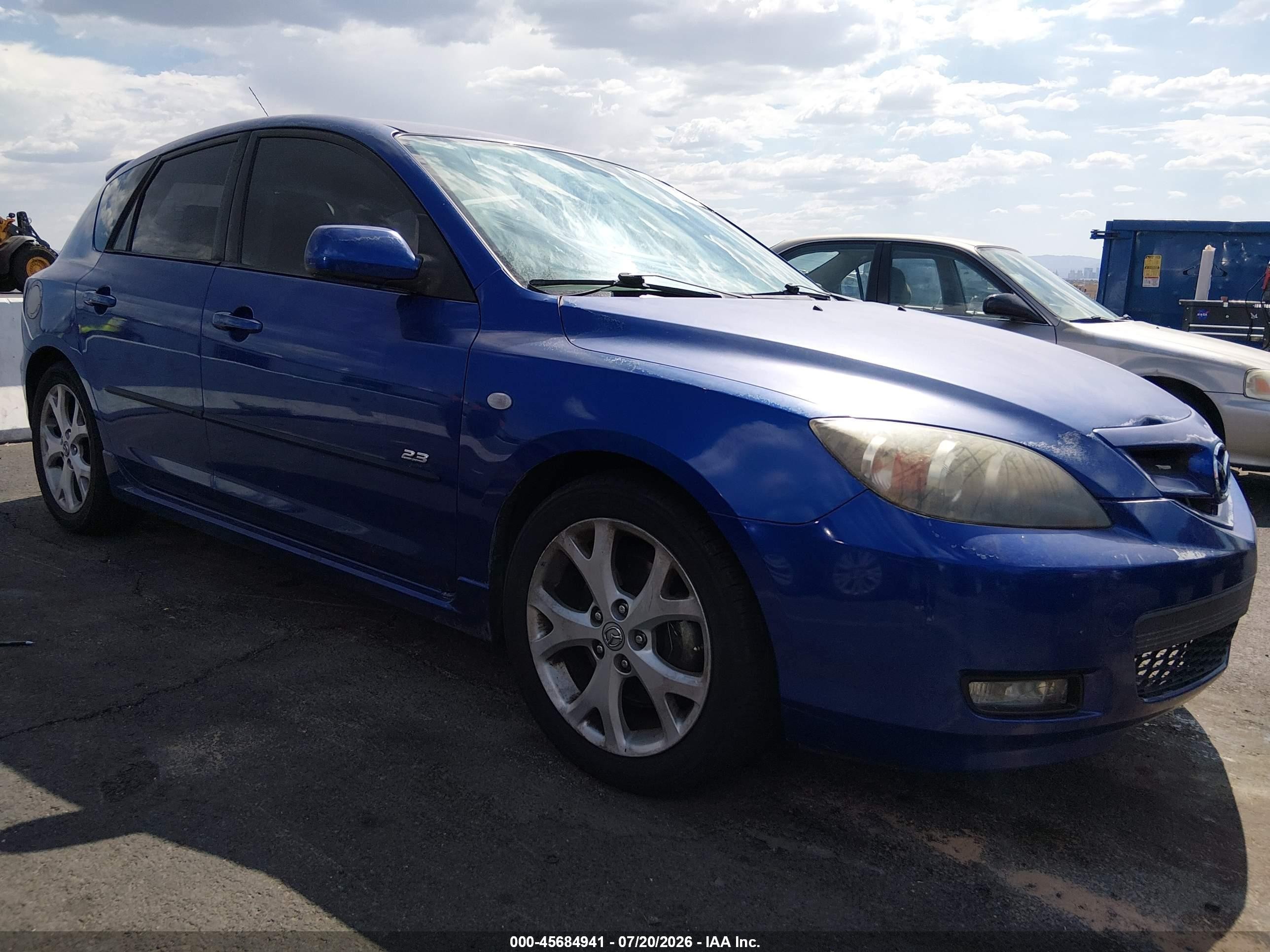 2008 Mazda Mazda3 S Sport Синий vin: JM1BK343681848947