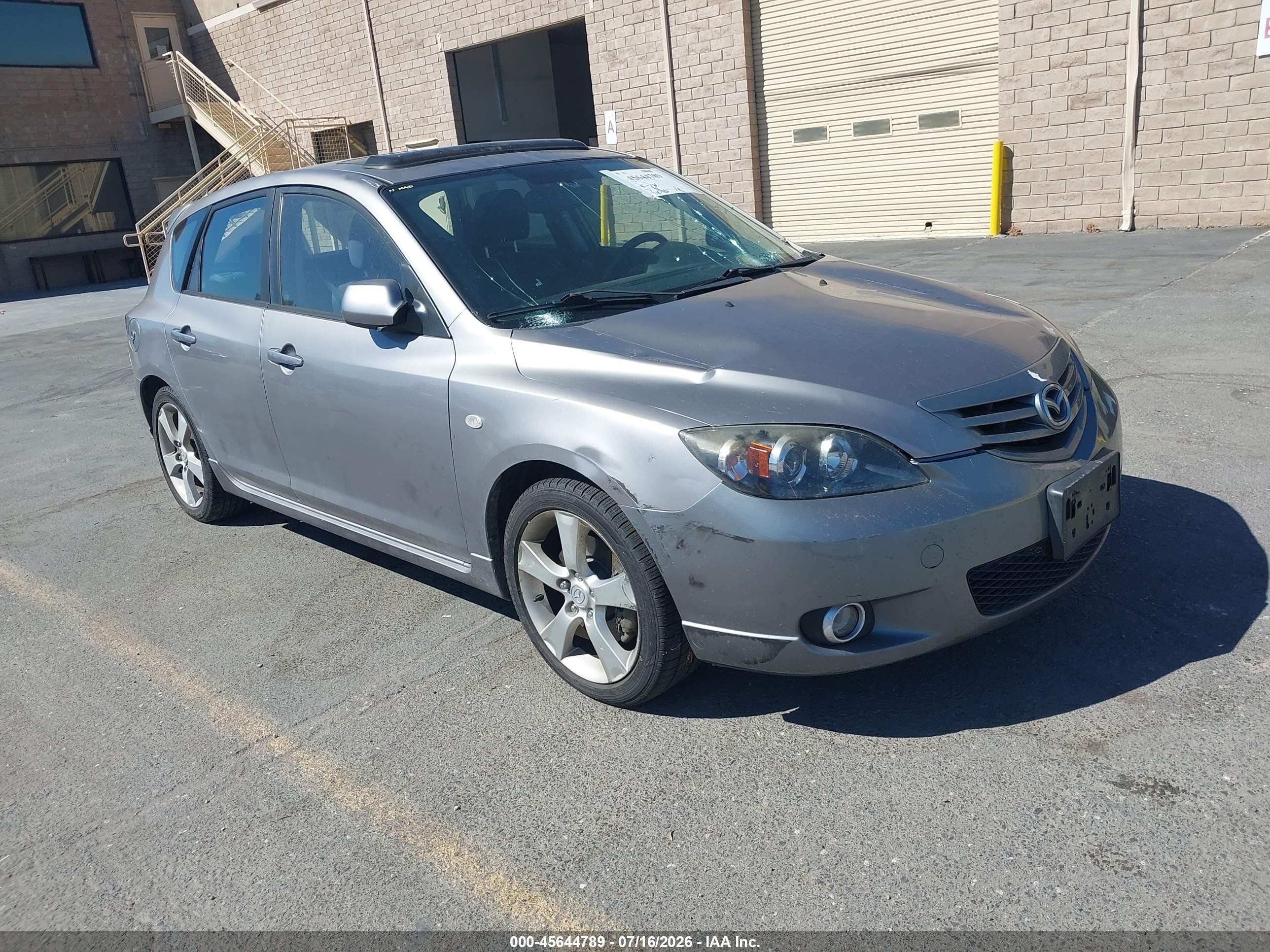 2005 Mazda Mazda3 S Gray vin: JM1BK343751257733