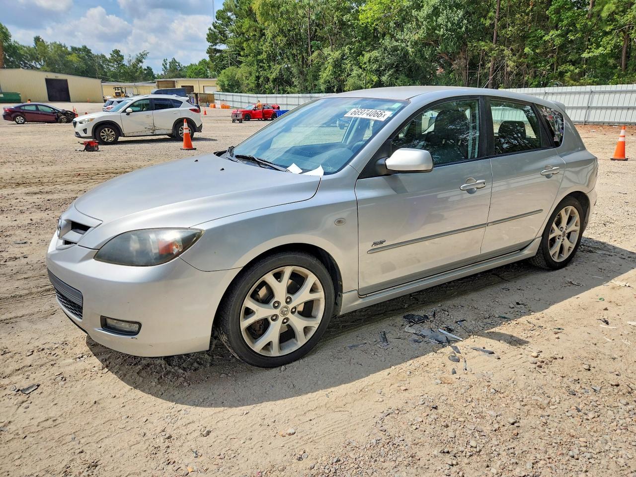2008 Mazda 3 Hatchback Silver vin: JM1BK343781843367