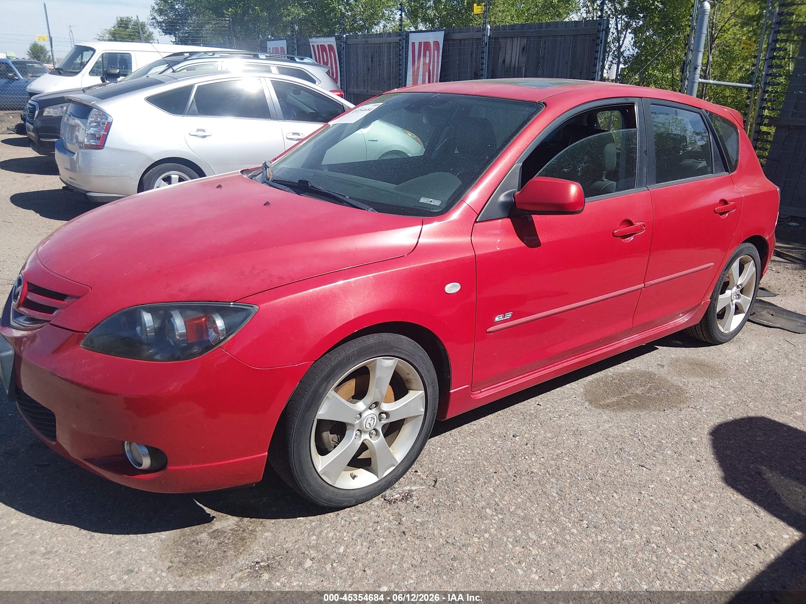 2006 Mazda Mazda3 S Grand Touring Red vin: JM1BK343861497228