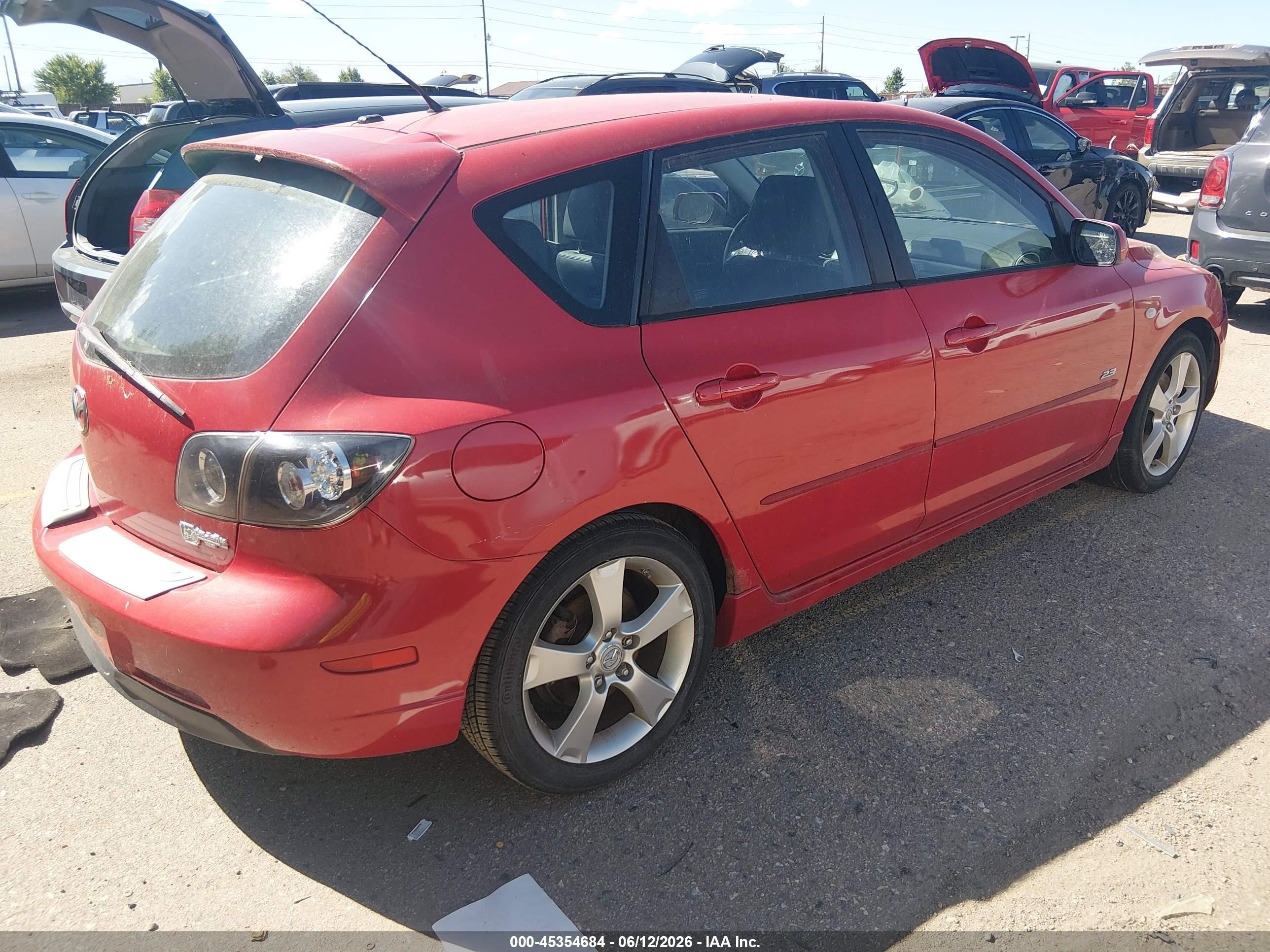 2006 Mazda Mazda3 S Grand Touring Red vin: JM1BK343861497228