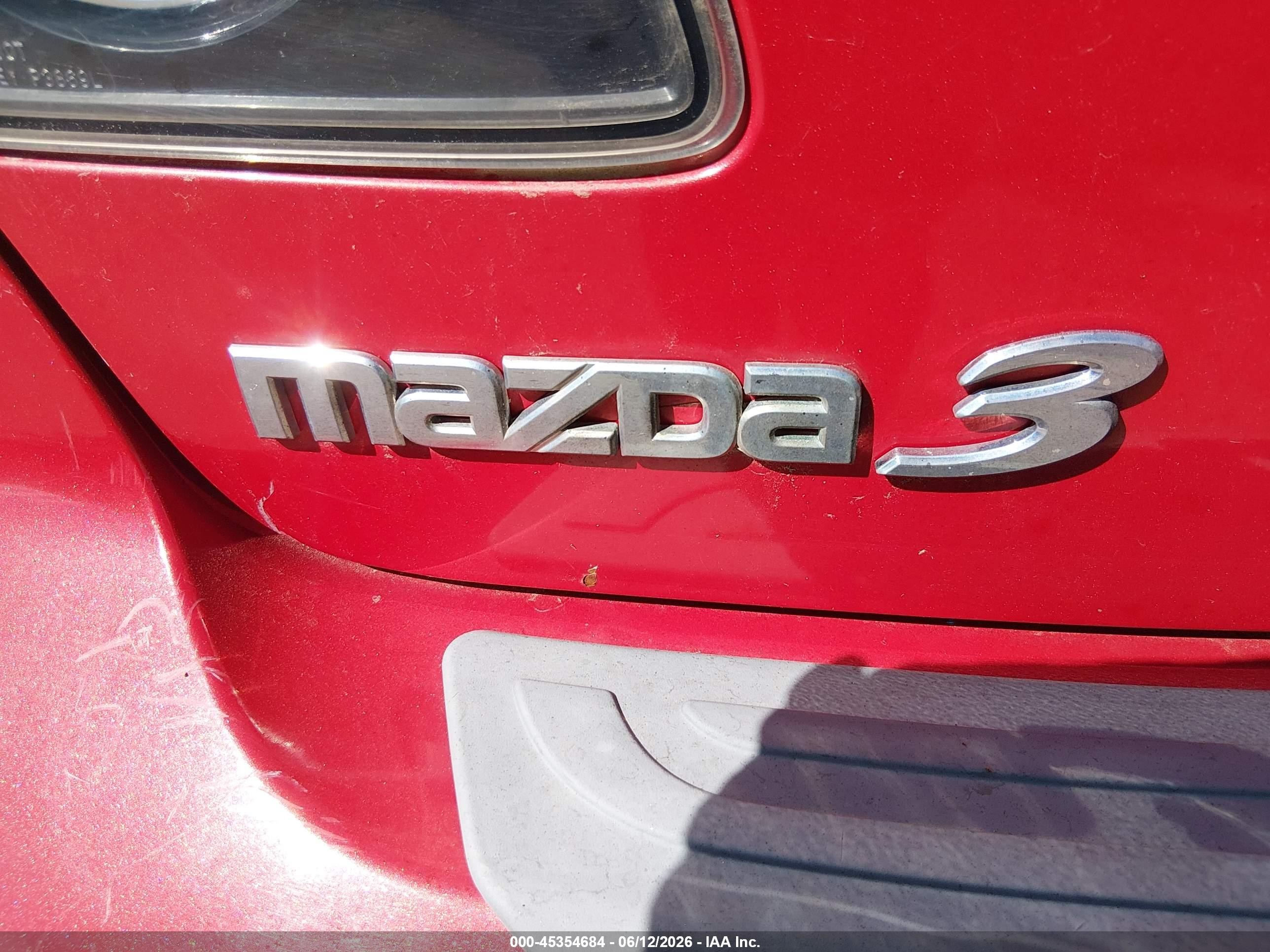 2006 Mazda Mazda3 S Grand Touring Red vin: JM1BK343861497228