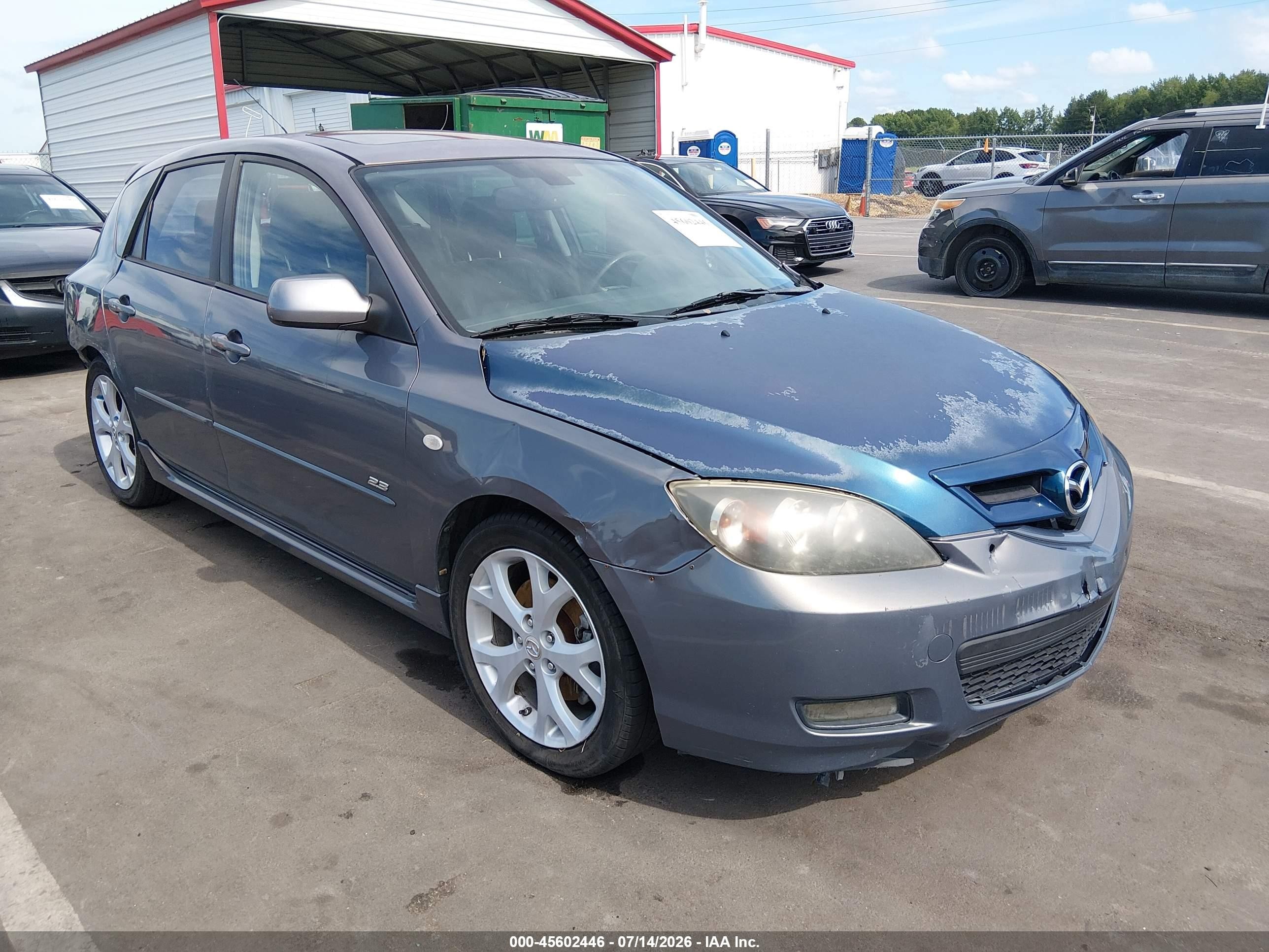 2007 Mazda Mazda3 S Grand Touring Бирюзовый vin: JM1BK343871601136