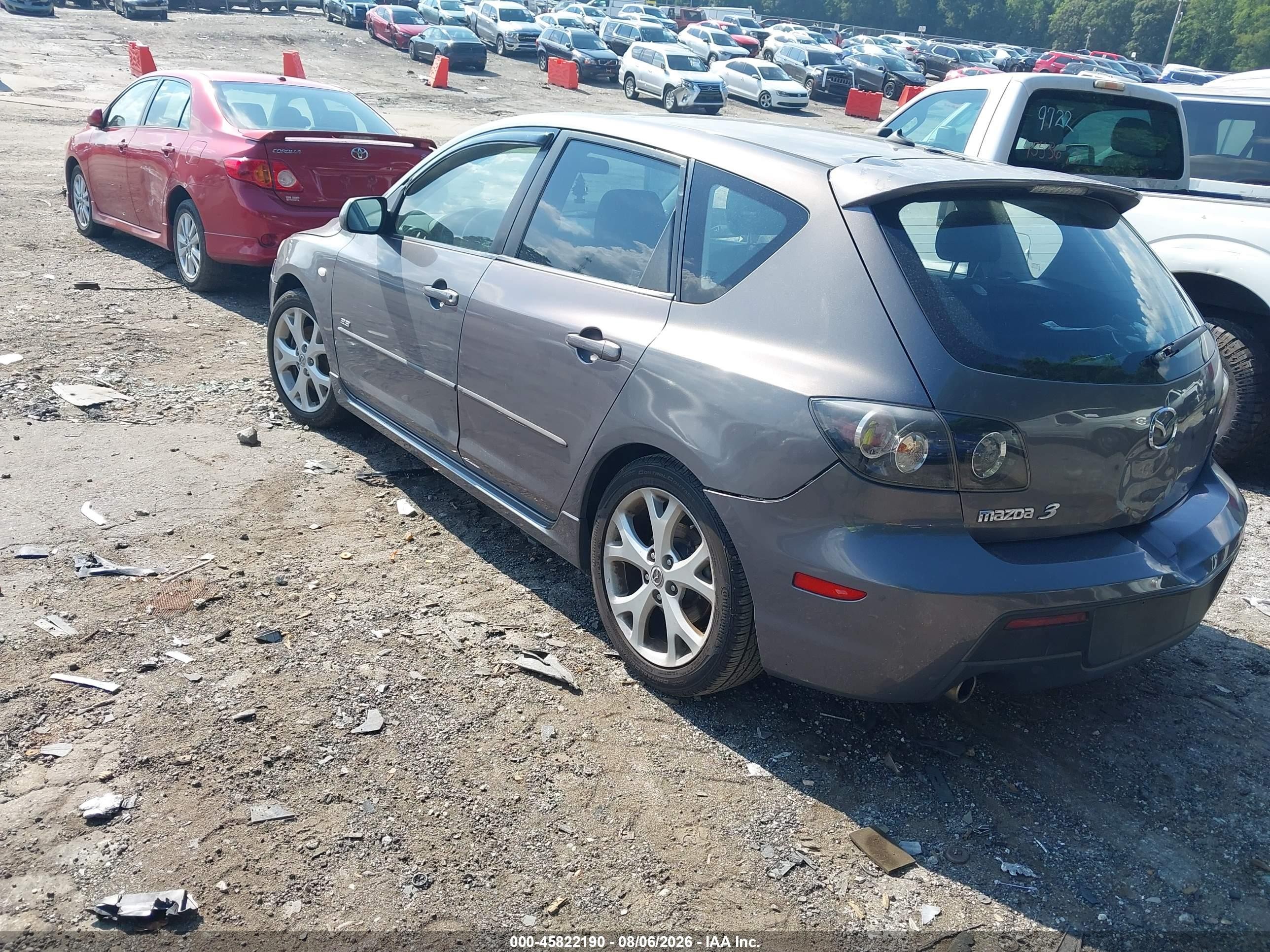 2008 Mazda Mazda3 S Sport Gray vin: JM1BK343881101947
