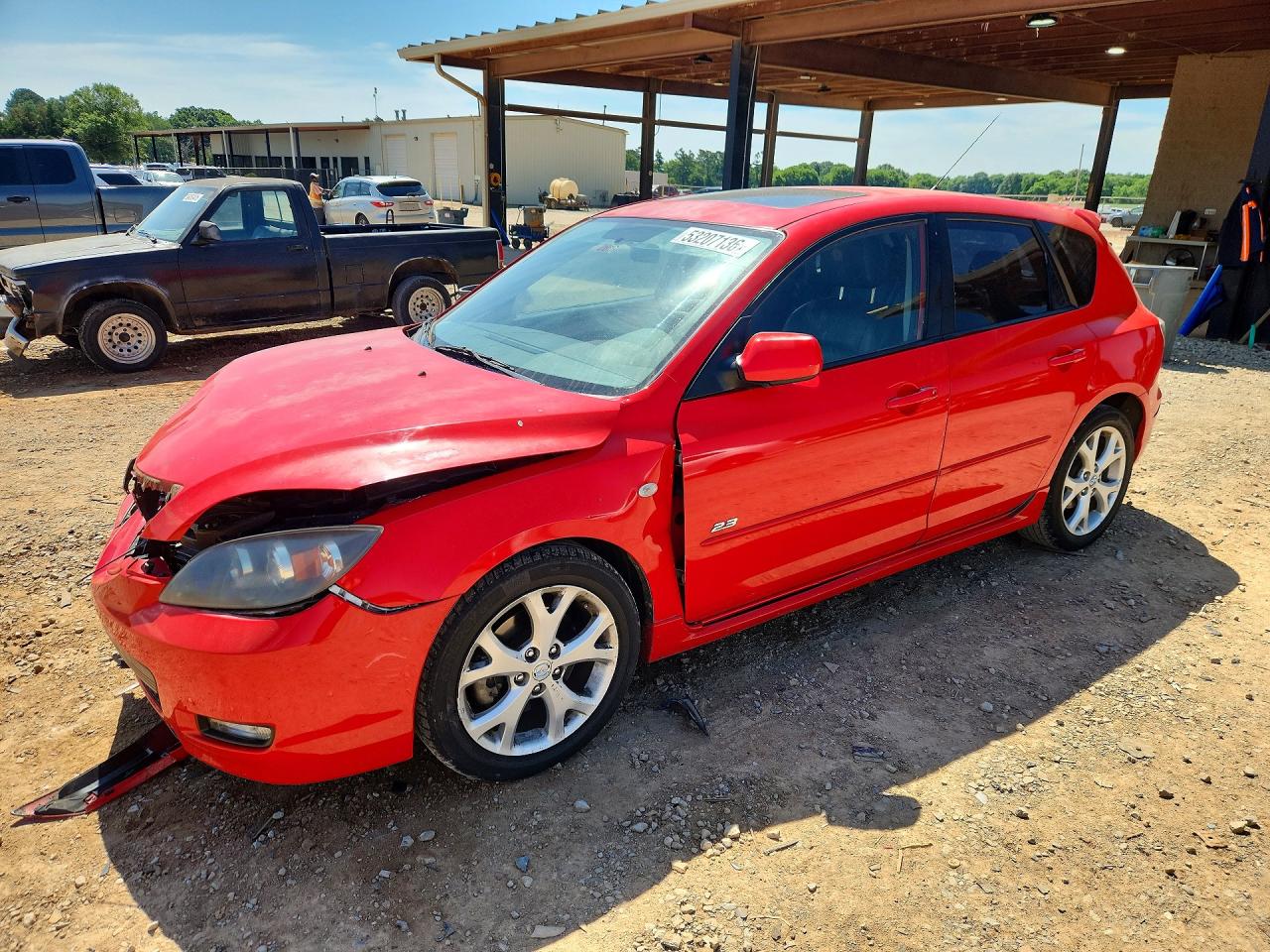 2007 Mazda 3 Hatchback Red vin: JM1BK343971610511