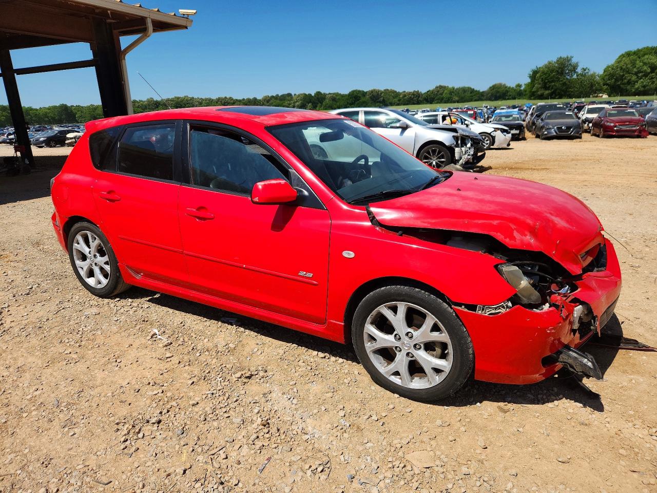 2007 Mazda 3 Hatchback Red vin: JM1BK343971610511