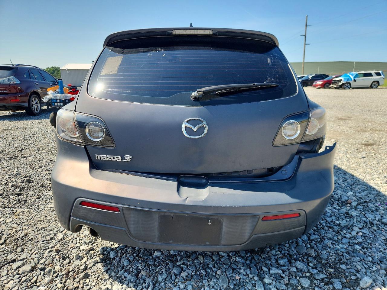 2008 Mazda 3 Hatchback Gray vin: JM1BK343981118725