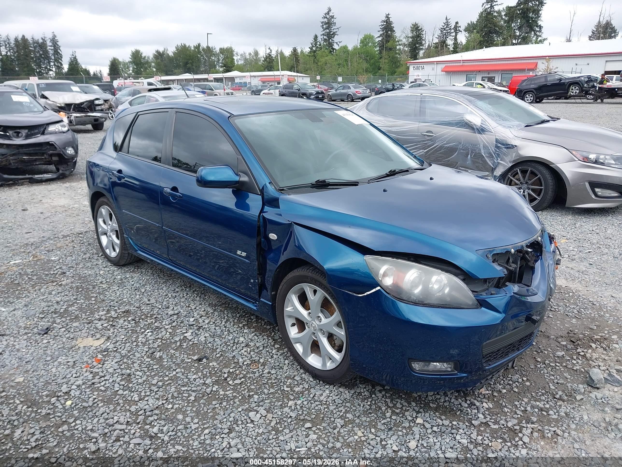 2007 Mazda Mazda3 S Grand Touring Blue vin: JM1BK343X71744864