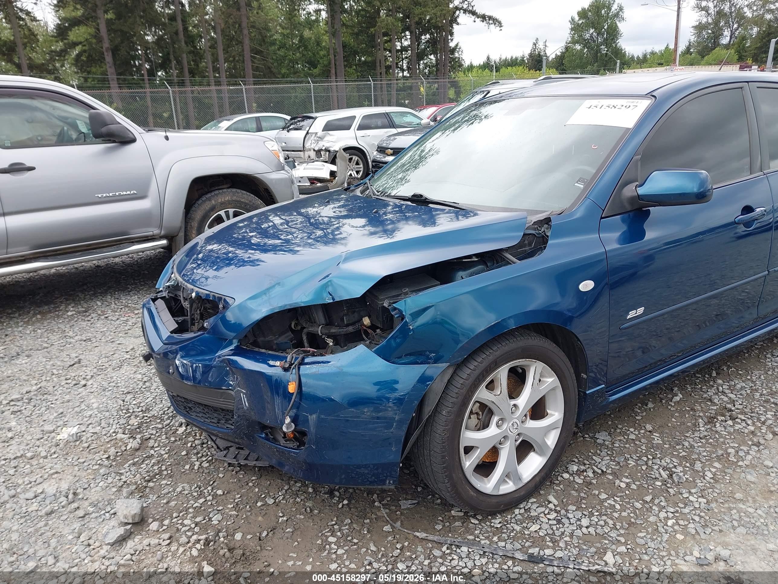 2007 Mazda Mazda3 S Grand Touring Blue vin: JM1BK343X71744864
