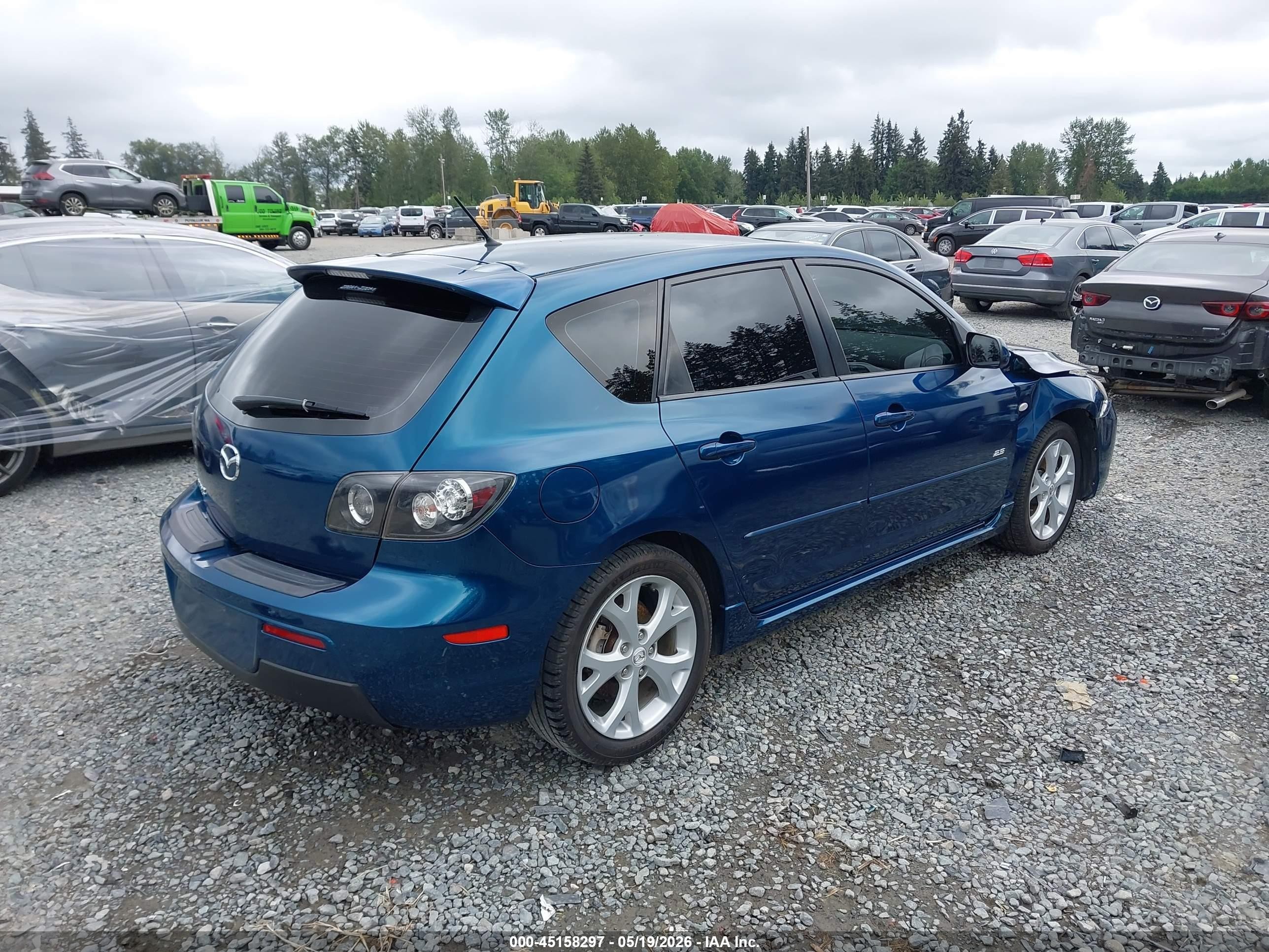 2007 Mazda Mazda3 S Grand Touring Blue vin: JM1BK343X71744864