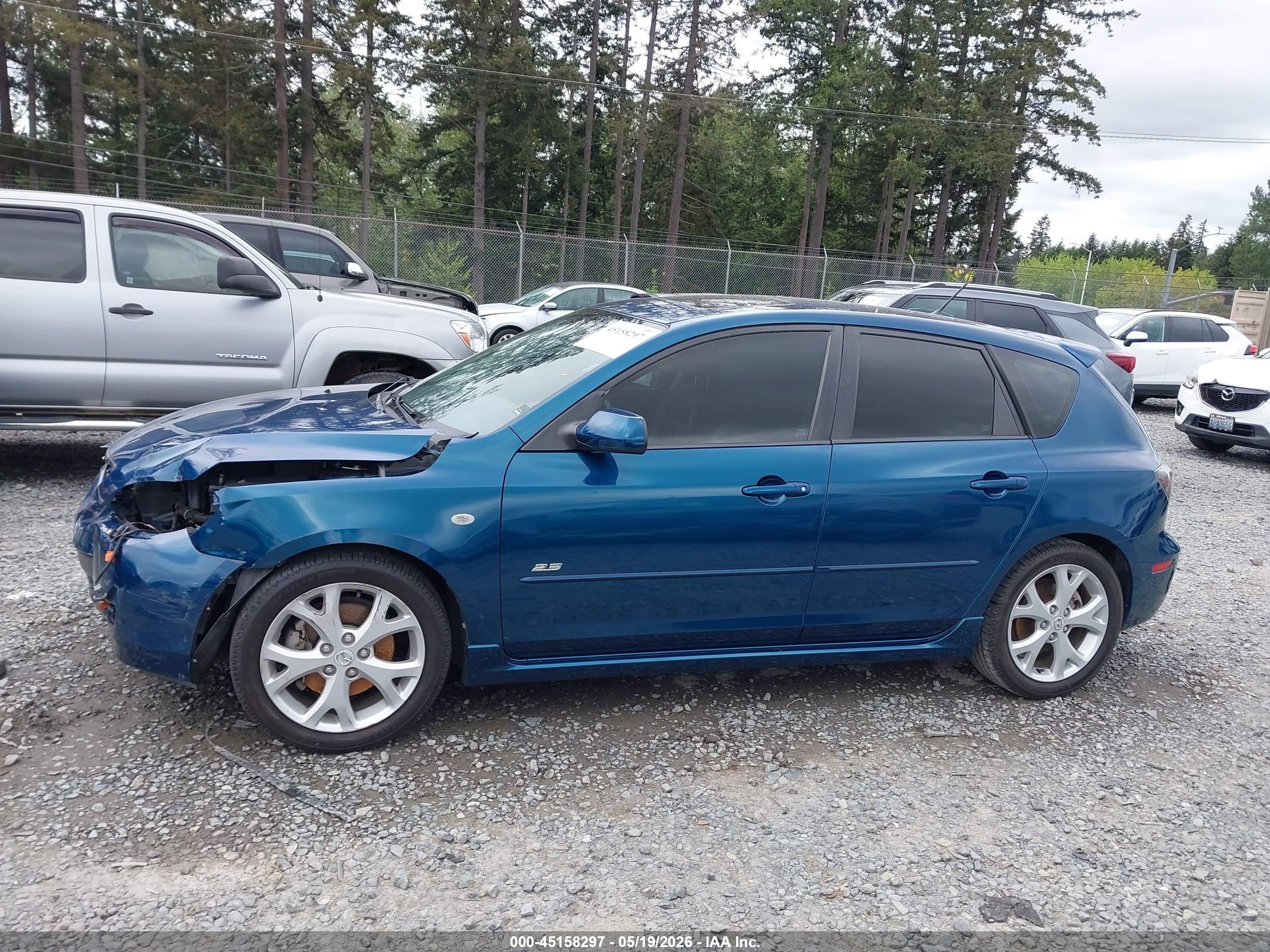 2007 Mazda Mazda3 S Grand Touring Blue vin: JM1BK343X71744864
