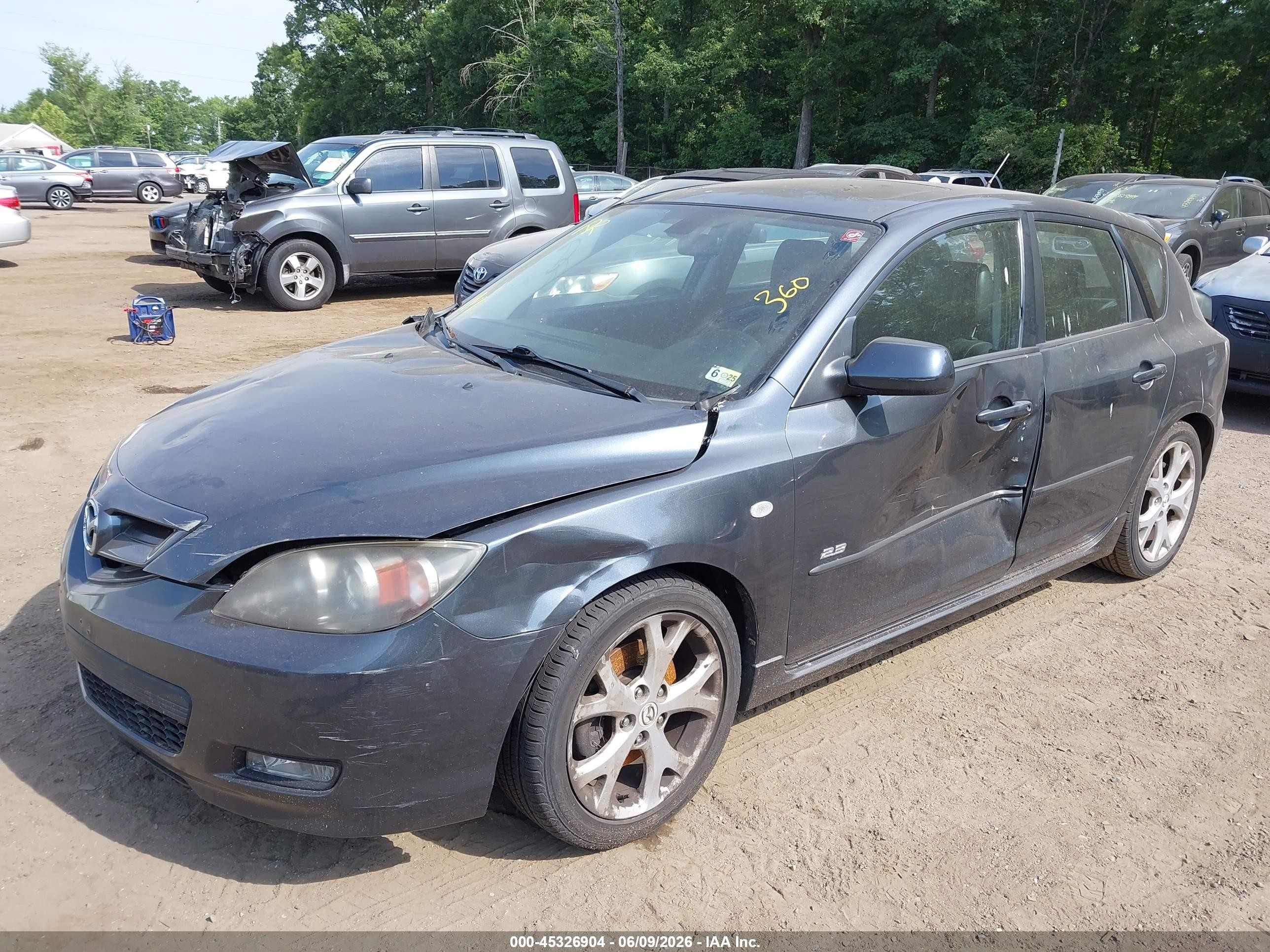 2009 Mazda Mazda3 S Grand Touring Серый vin: JM1BK343X91204594