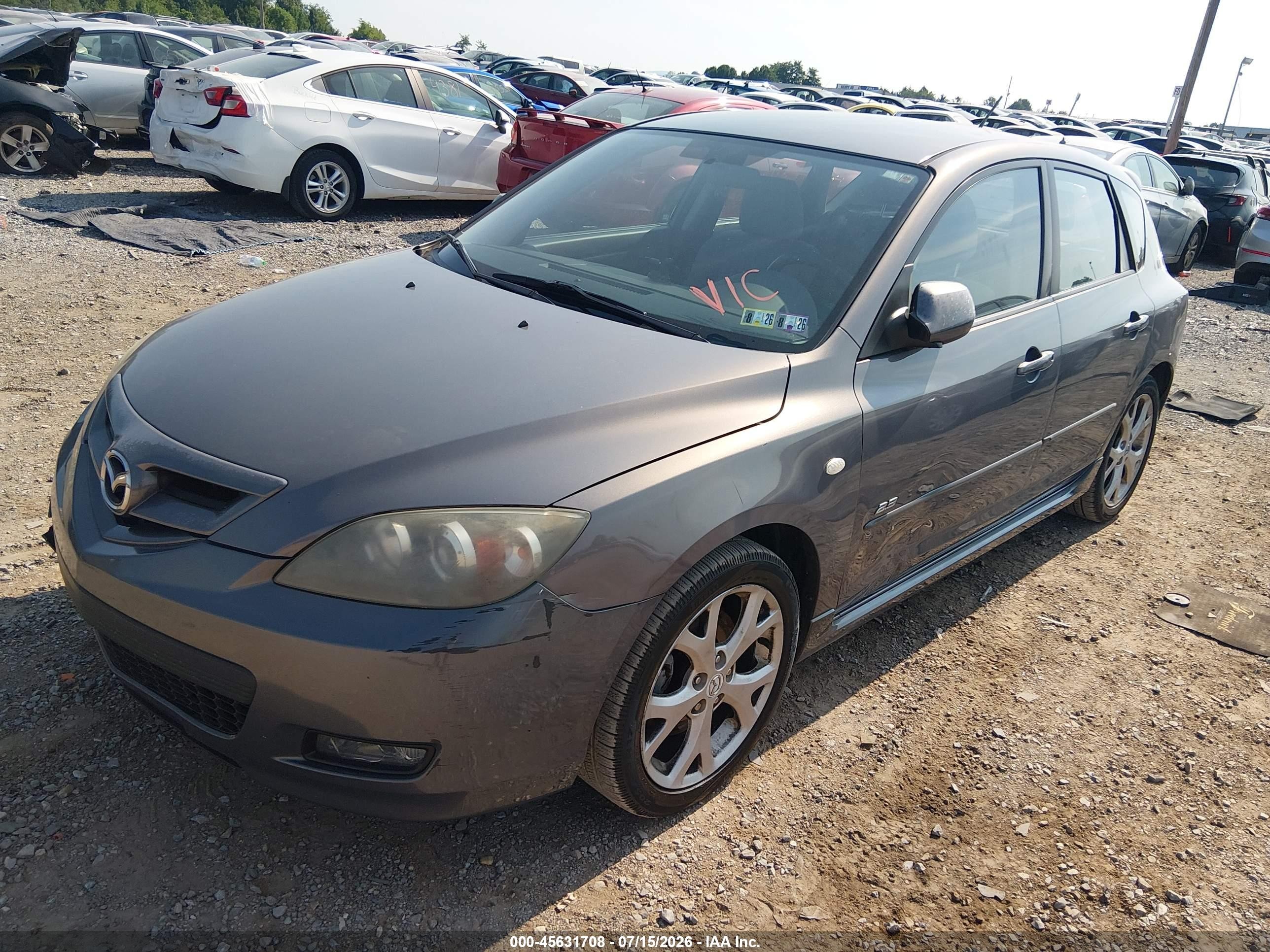 2008 Mazda Mazda3 S Sport Blue vin: JM1BK344081827519