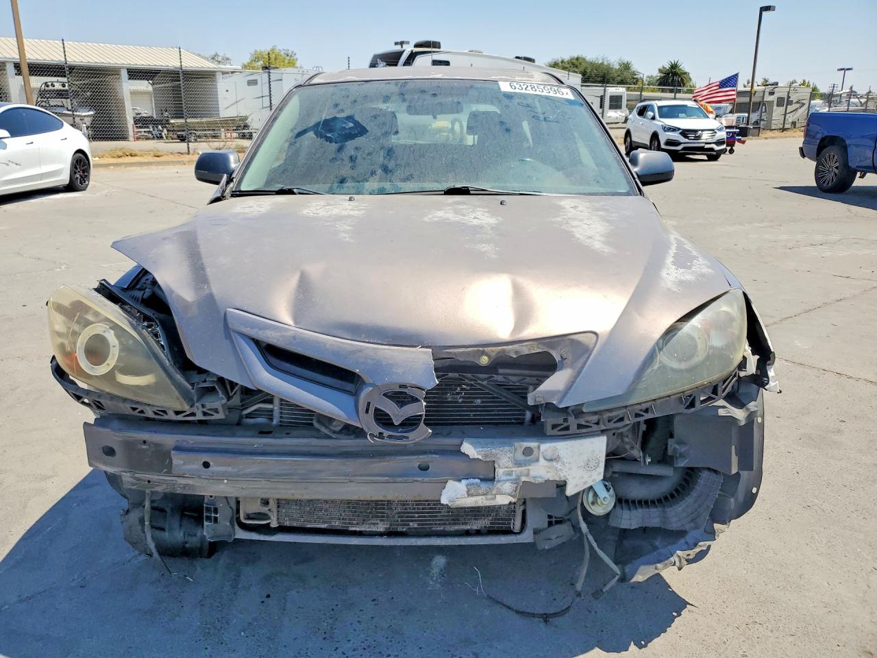 2008 Mazda 3 Hatchback Серый vin: JM1BK344081838407