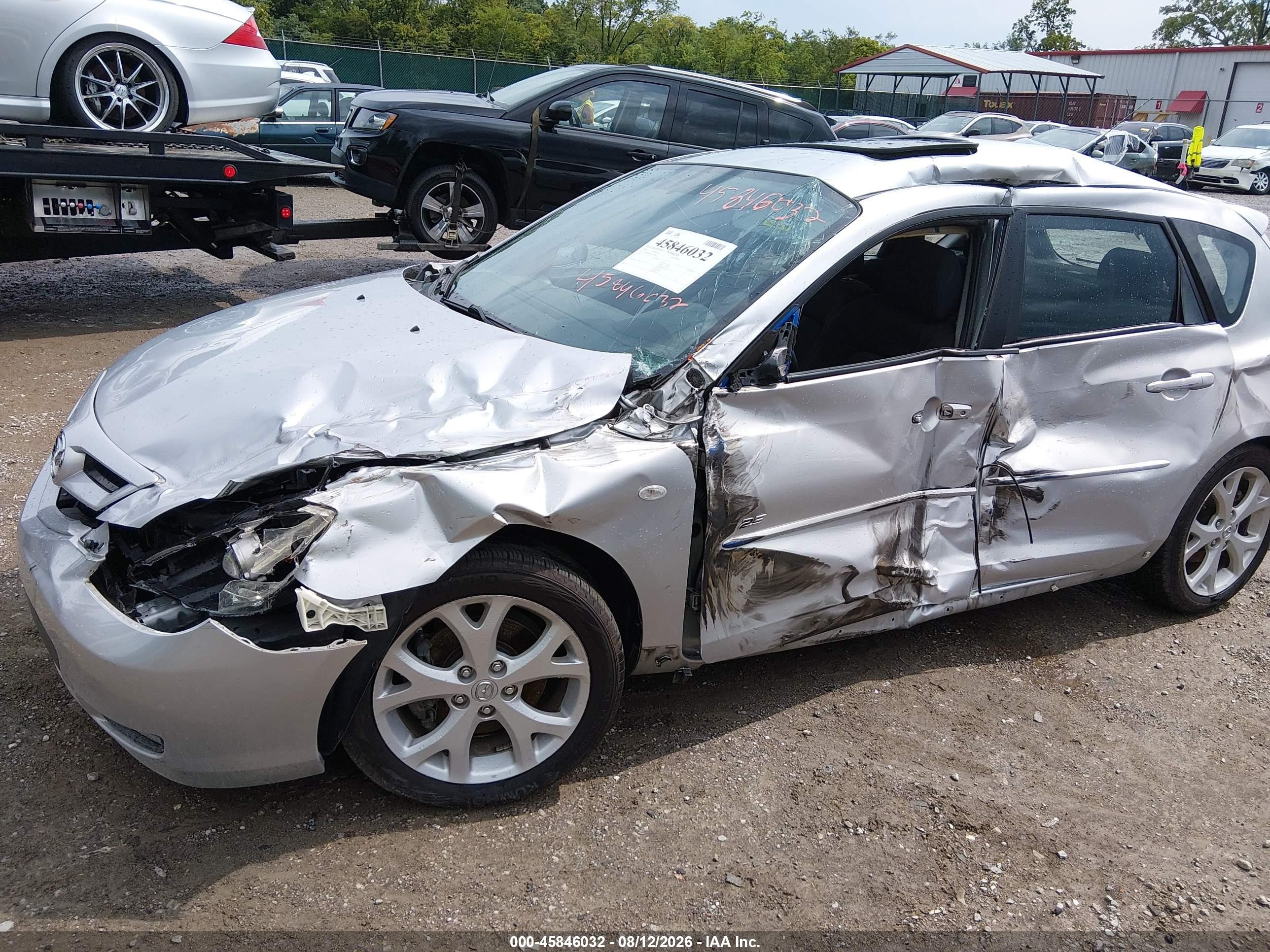 2008 Mazda Mazda3 S Touring Silver vin: JM1BK344181797608