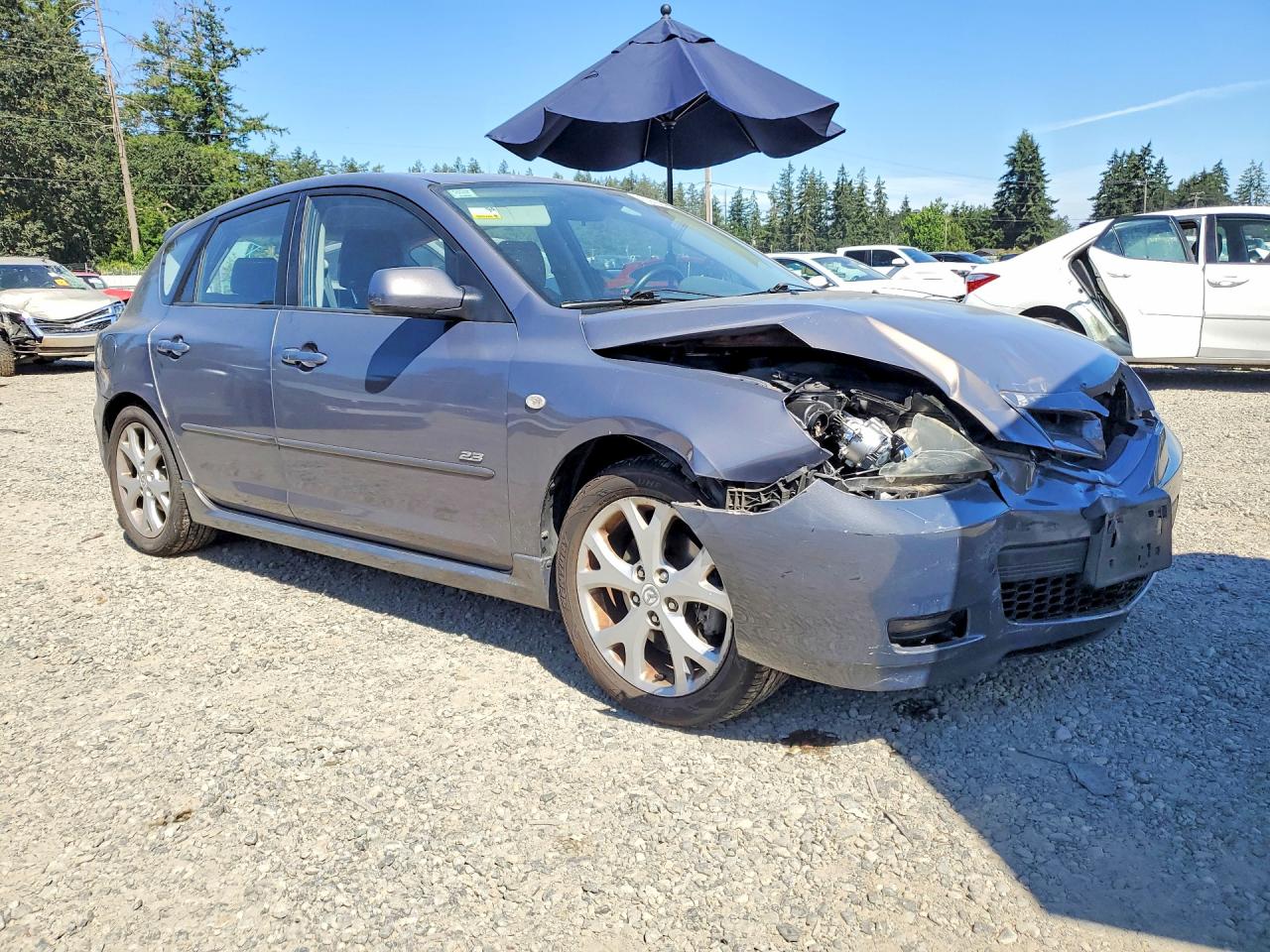 2009 Mazda 3 S Gray vin: JM1BK344191232518