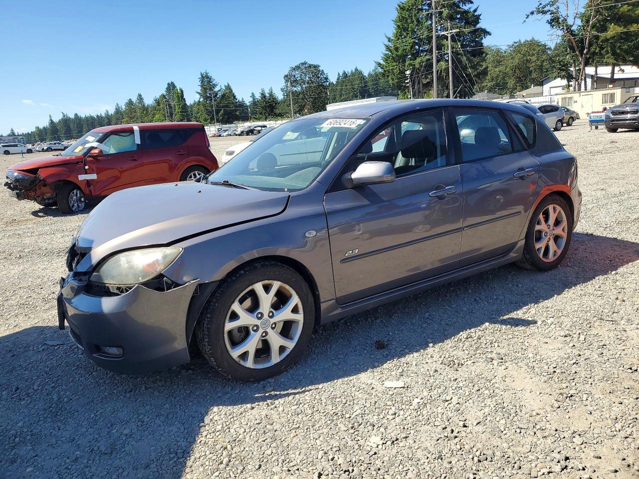 2009 Mazda 3 S Gray vin: JM1BK344191232518