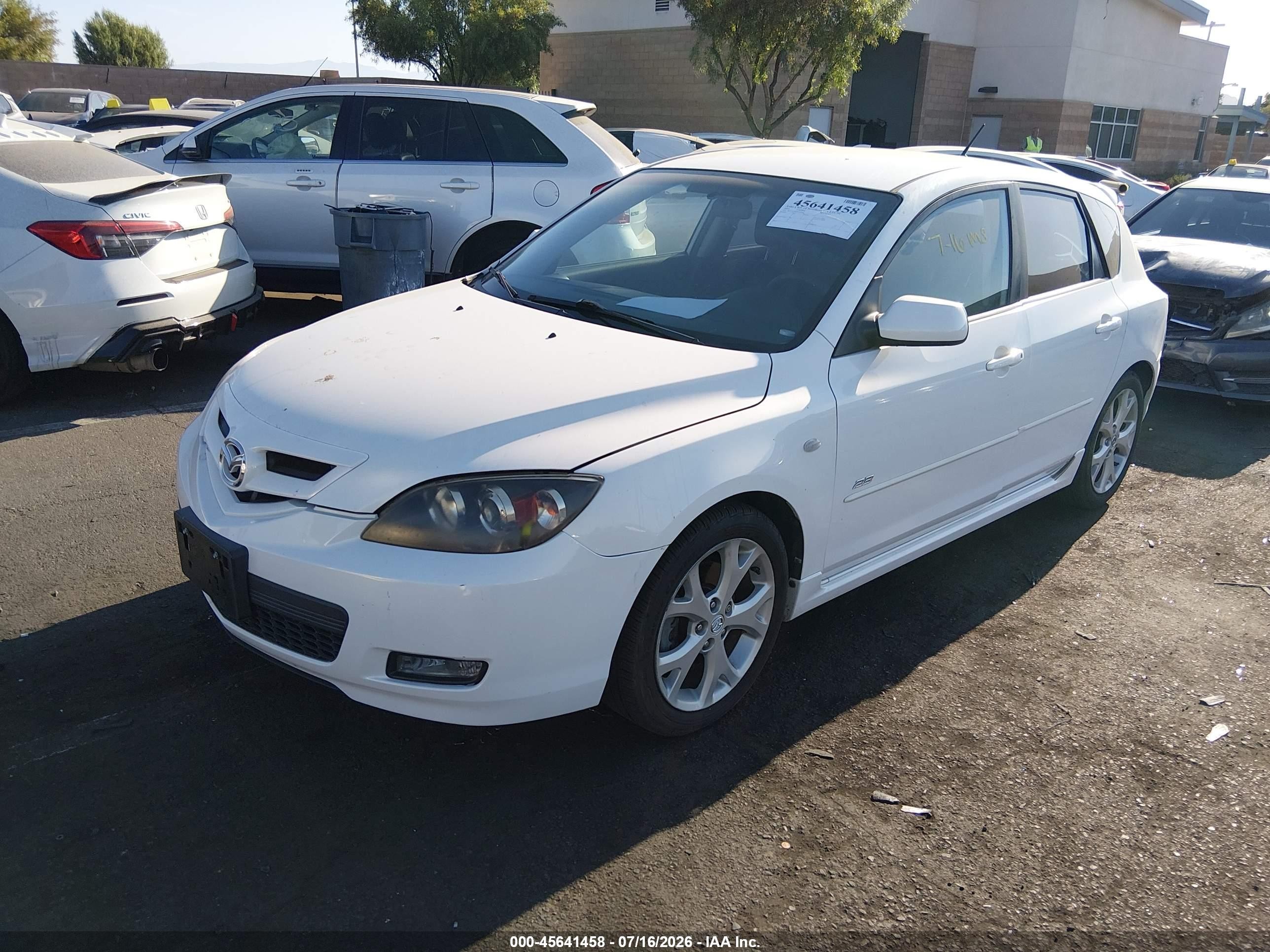 2009 Mazda Mazda3 S Touring White vin: JM1BK344191243860