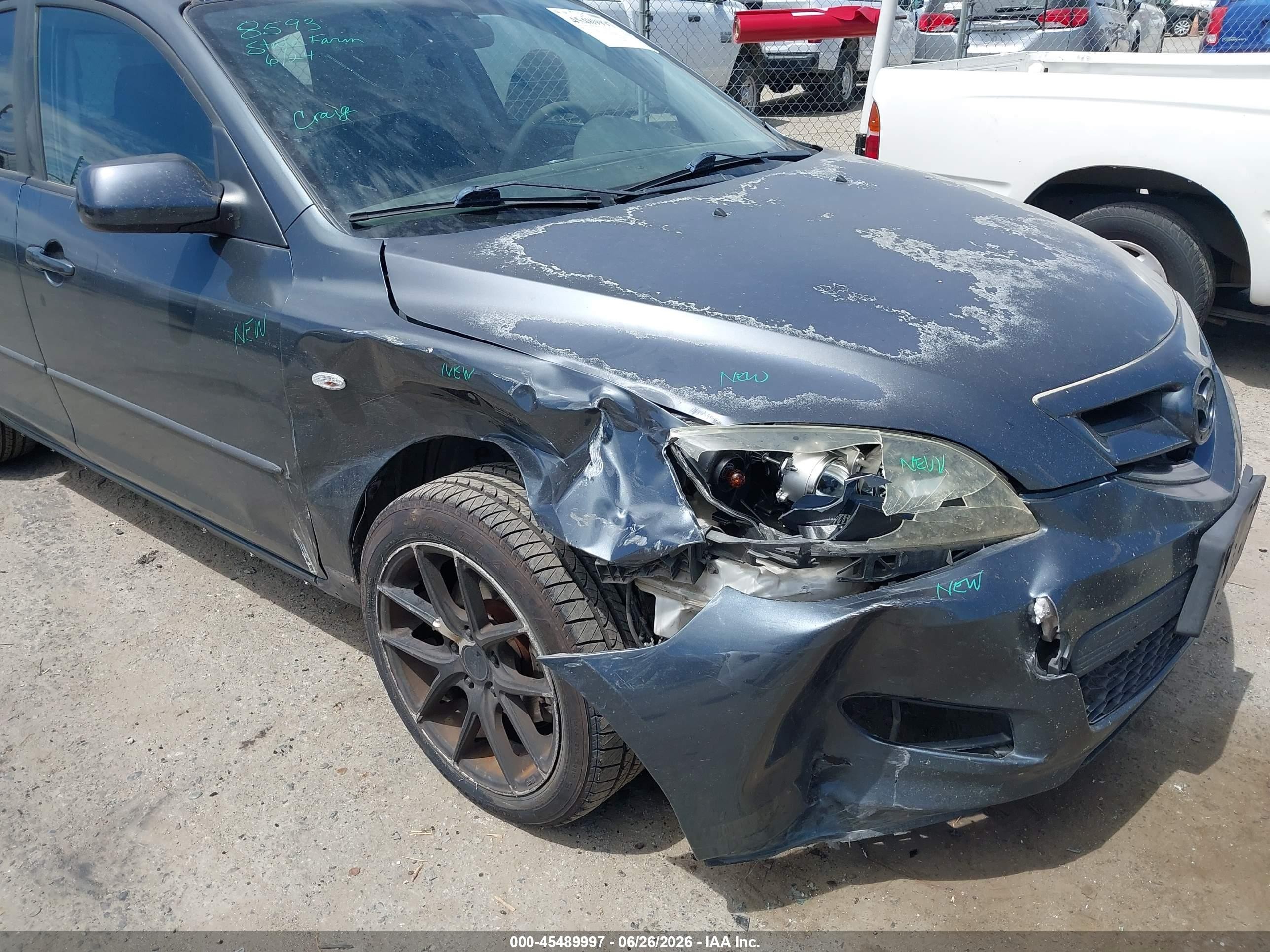2009 Mazda Mazda3 S Sport Gray vin: JM1BK344391206809