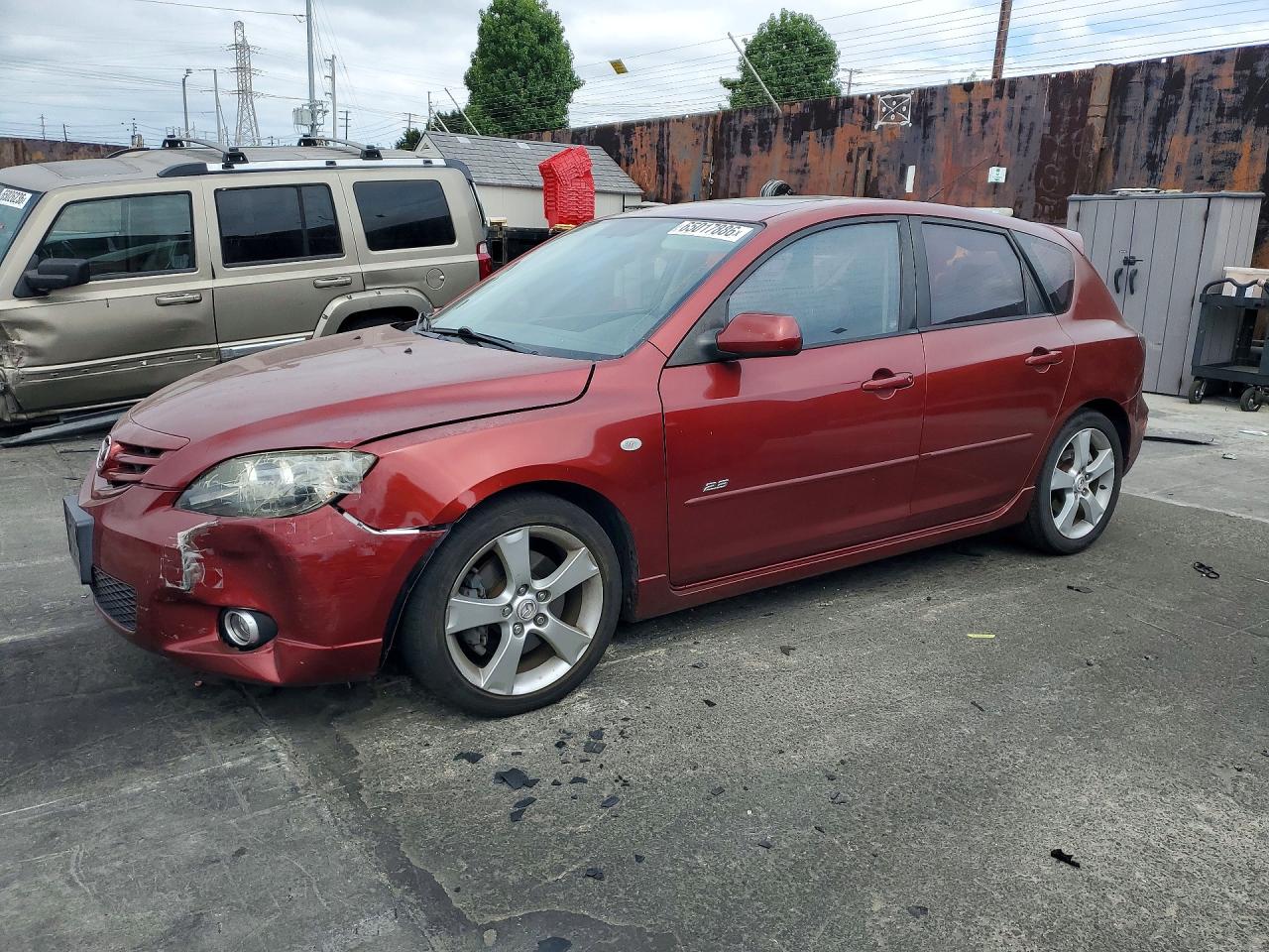 2006 Mazda 3 Hatchback Red vin: JM1BK344461485487