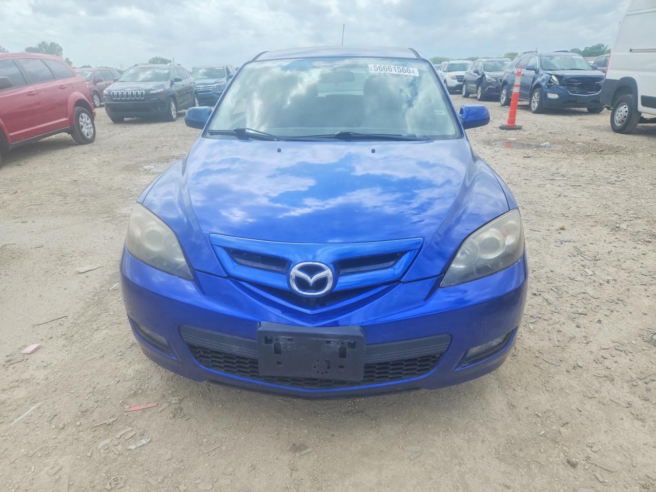 2008 Mazda 3 Hatchback Blue vin: JM1BK344481844095