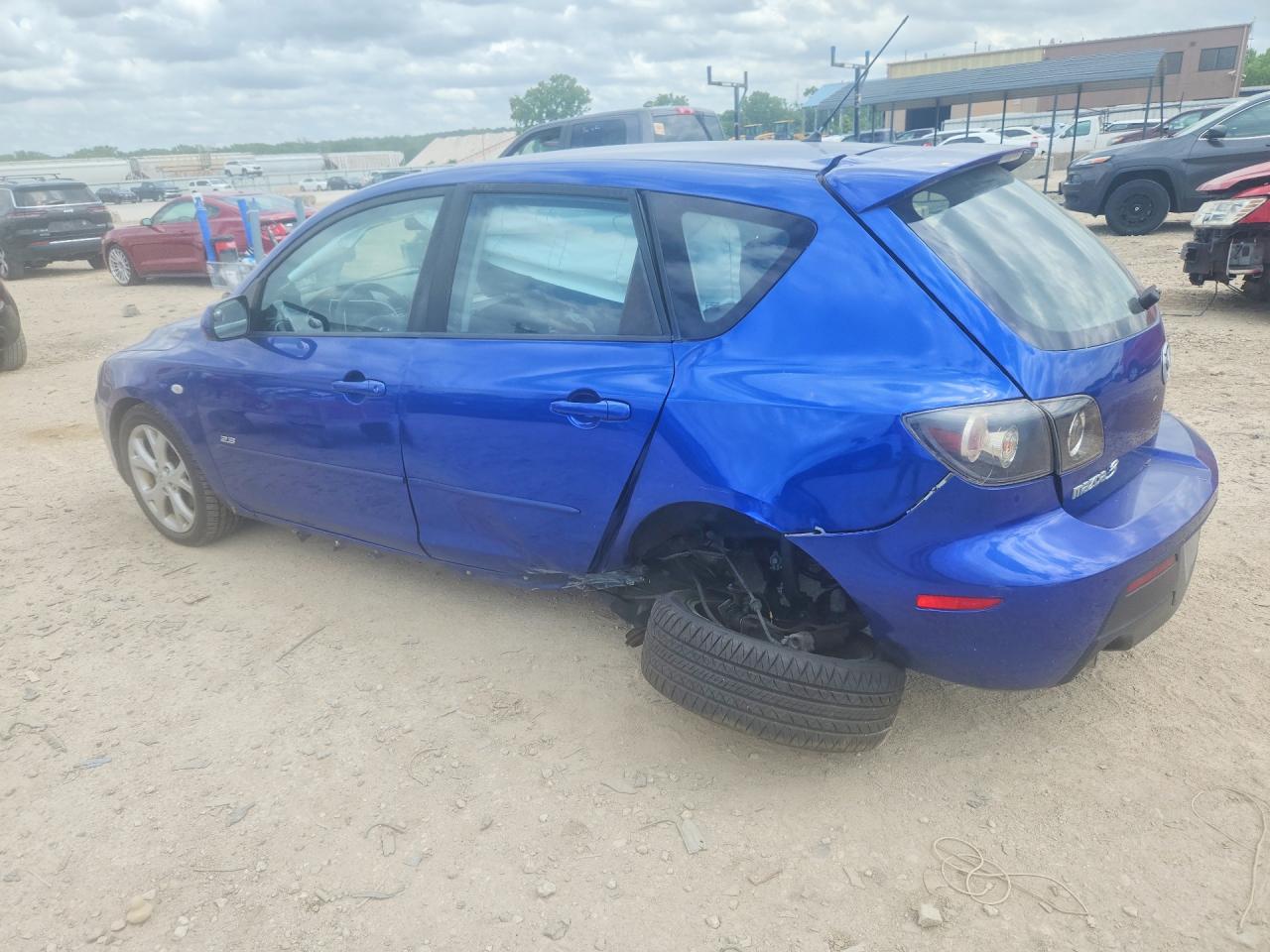 2008 Mazda 3 Hatchback Blue vin: JM1BK344481844095