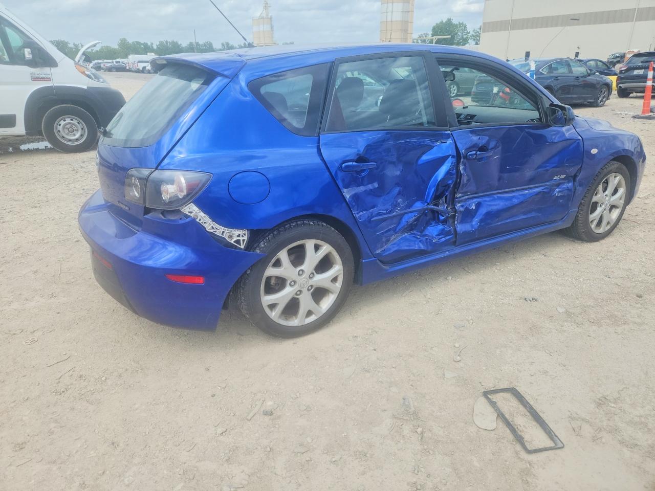2008 Mazda 3 Hatchback Blue vin: JM1BK344481844095