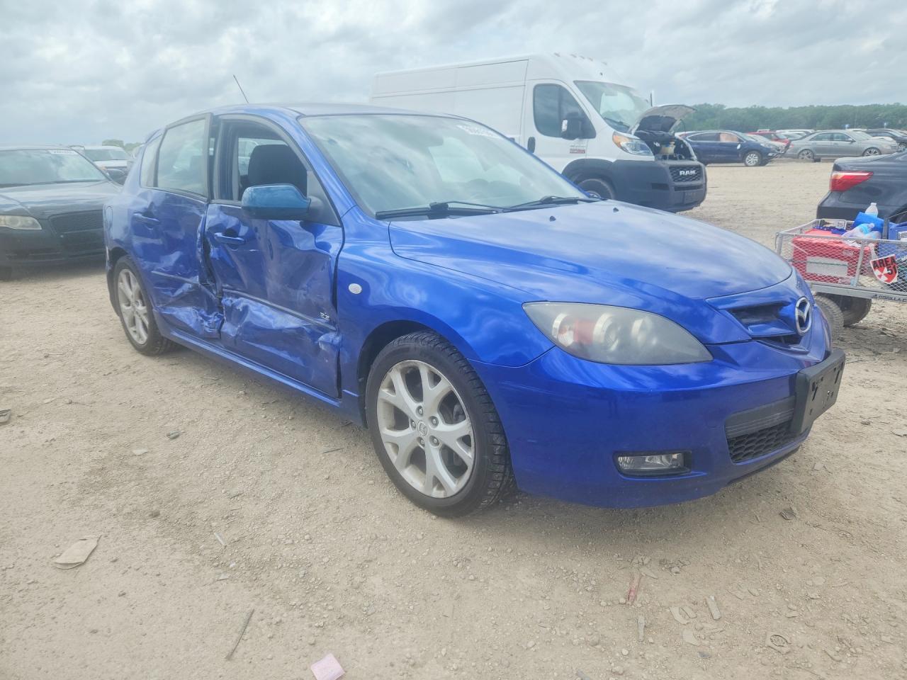 2008 Mazda 3 Hatchback Blue vin: JM1BK344481844095