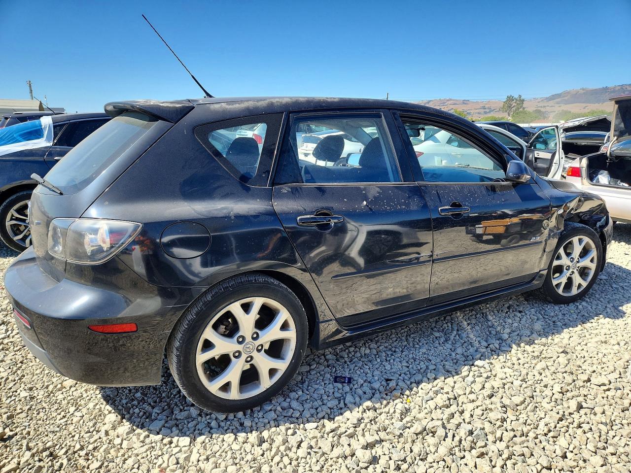 2007 Mazda 3 Hatchback Black vin: JM1BK344671772704