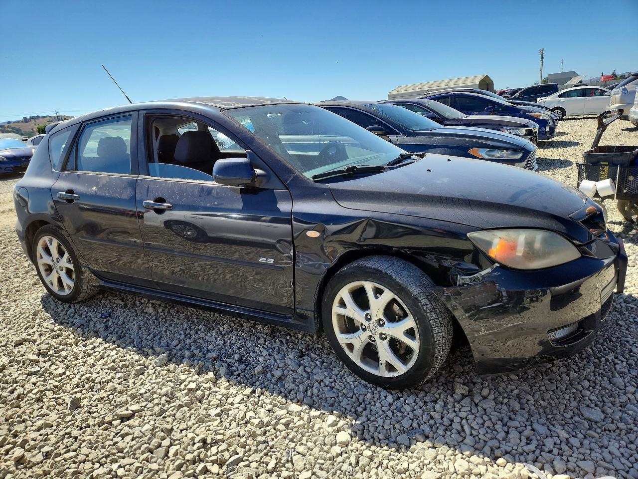 2007 Mazda 3 Hatchback Black vin: JM1BK344671772704