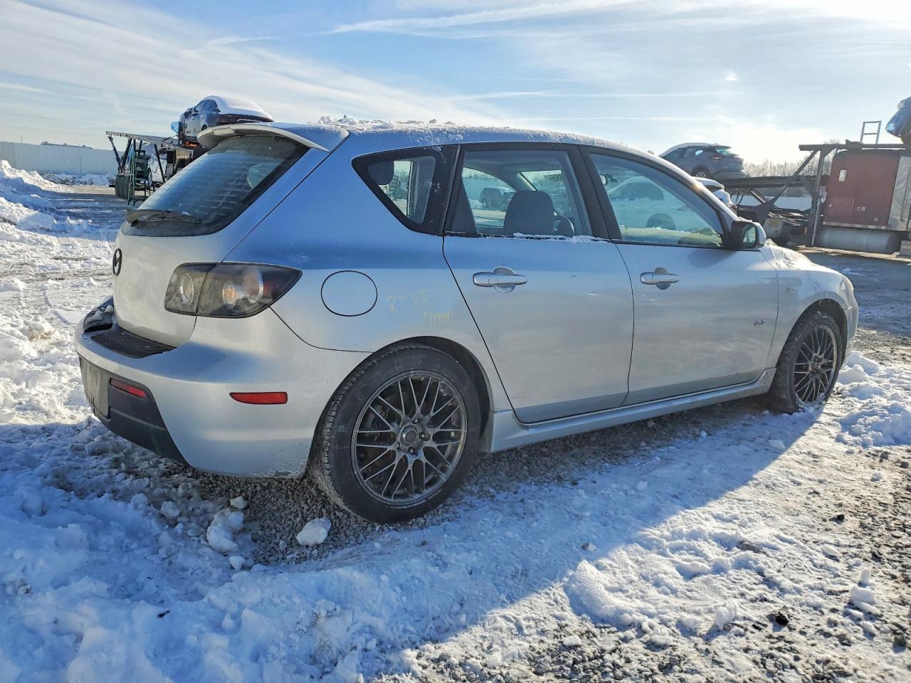 2008 Mazda 3 Hatchback Silver vin: JM1BK344681117444