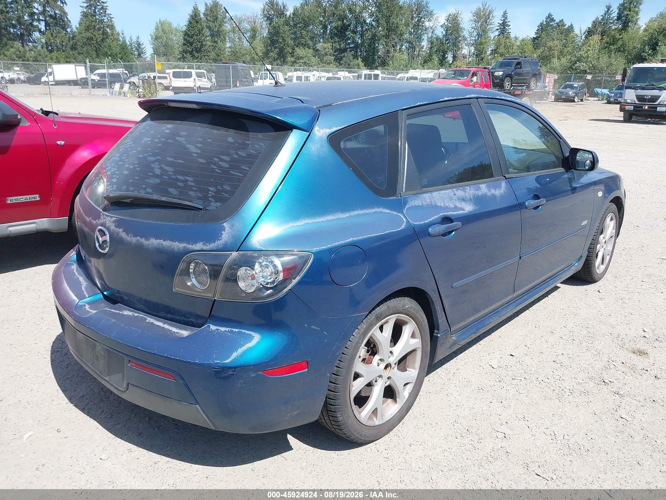 2008 Mazda Mazda3 S Grand Touring Dark Blue vin: JM1BK344681823054