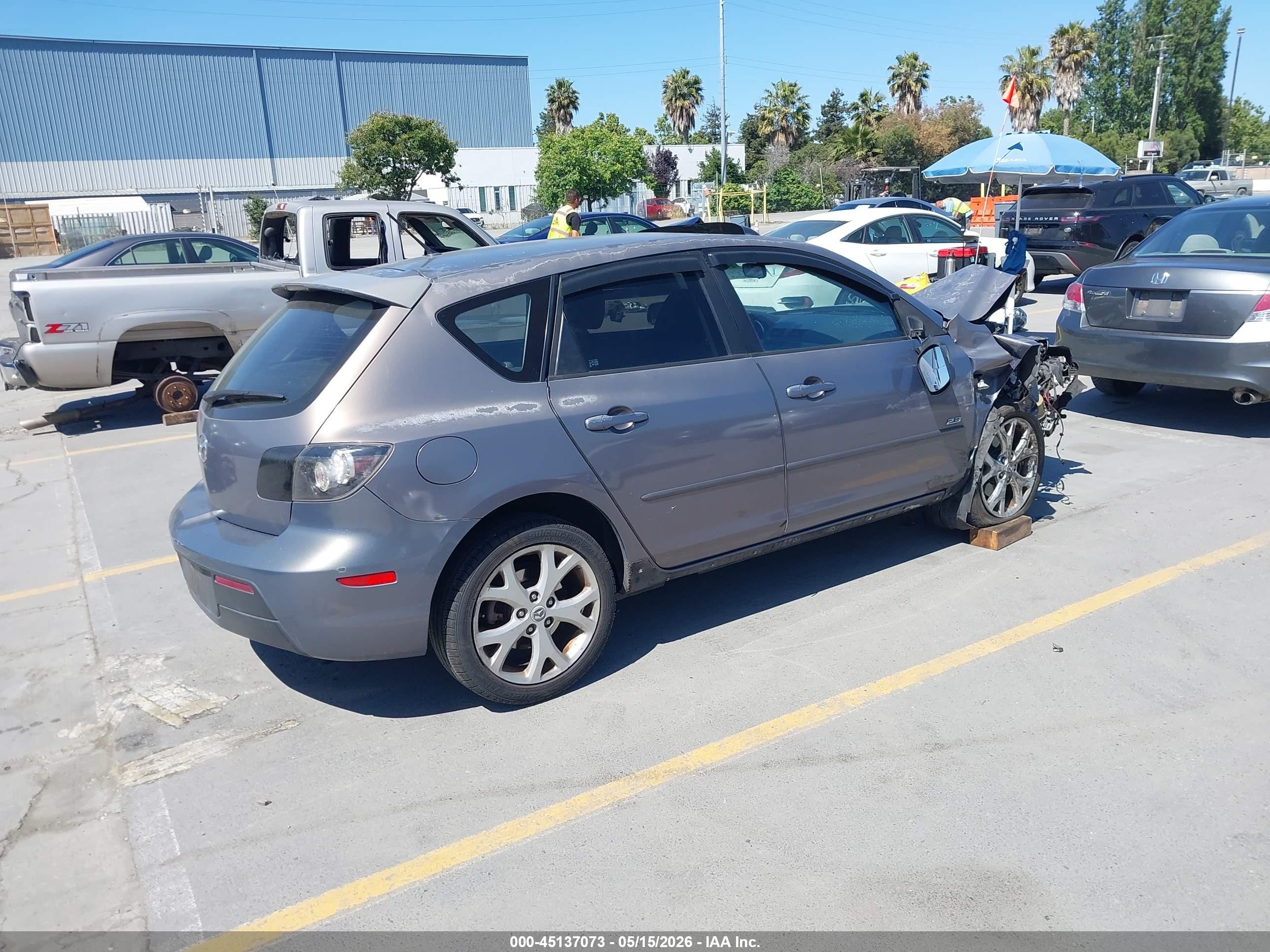 2007 Mazda Mazda3 S Grand Touring Gray vin: JM1BK344771624920