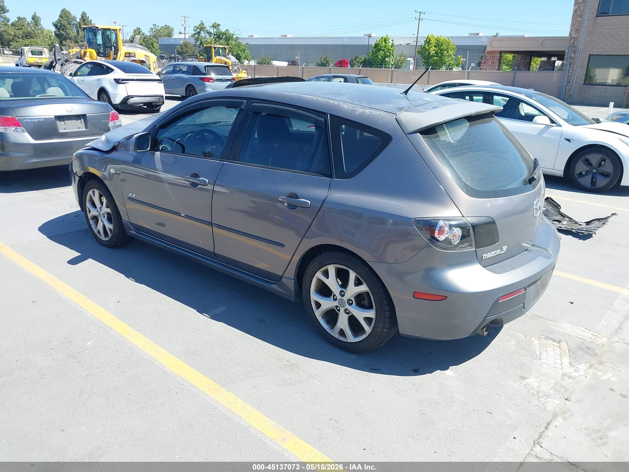 2007 Mazda Mazda3 S Grand Touring Gray vin: JM1BK344771624920