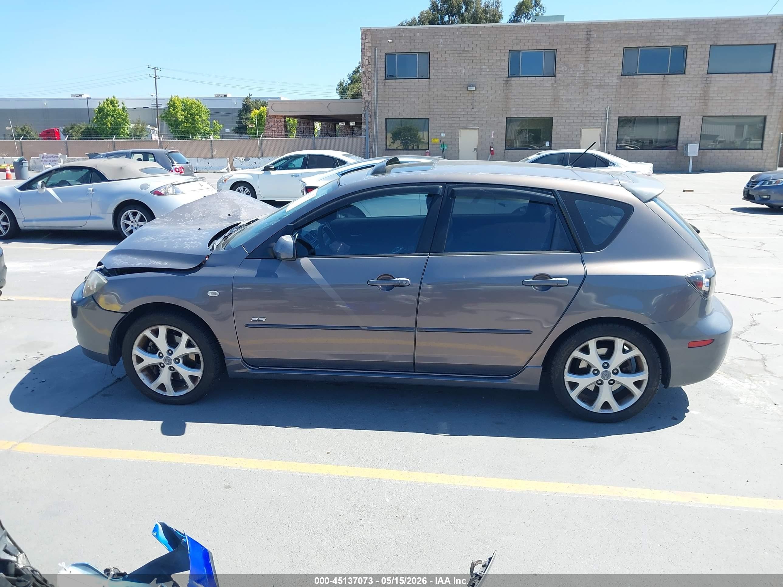 2007 Mazda Mazda3 S Grand Touring Gray vin: JM1BK344771624920
