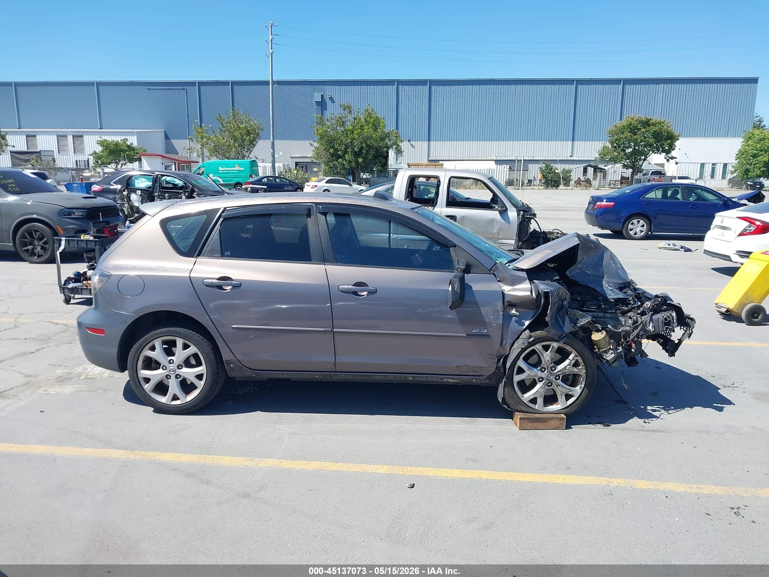 2007 Mazda Mazda3 S Grand Touring Gray vin: JM1BK344771624920