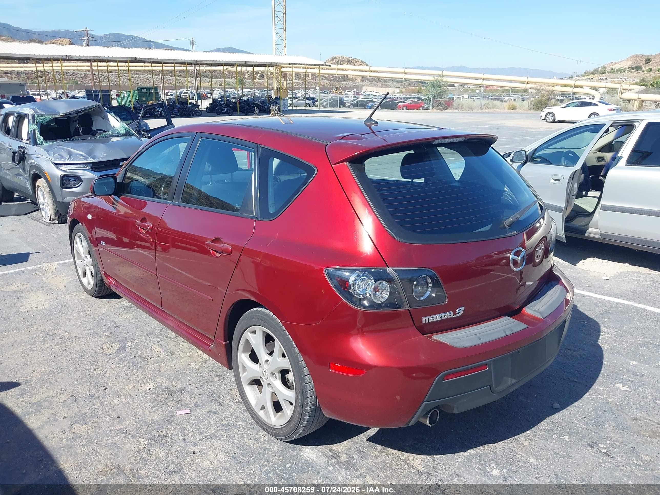 2008 Mazda Mazda3 S Grand Touring Red vin: JM1BK344781160562