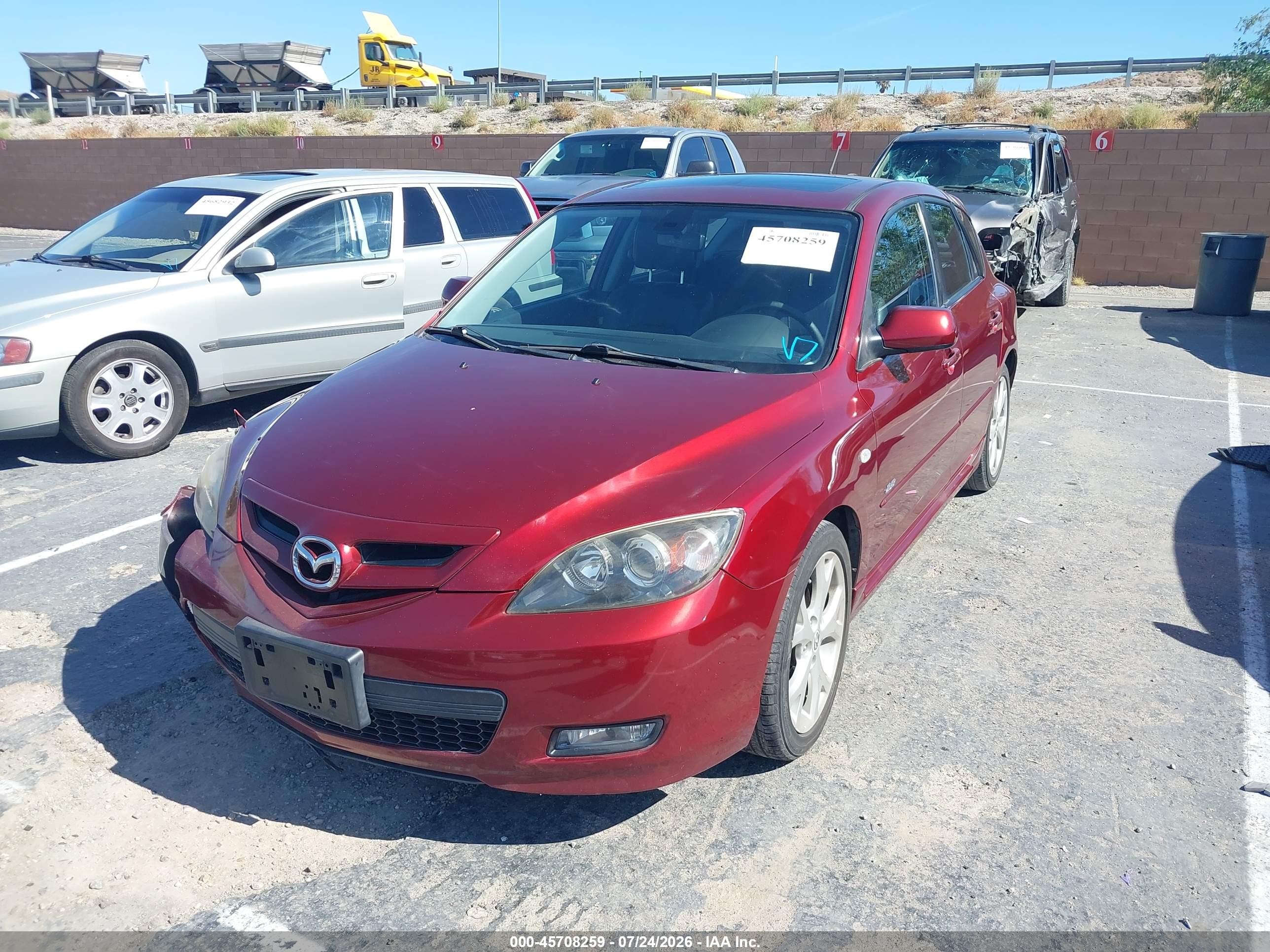 2008 Mazda Mazda3 S Grand Touring Red vin: JM1BK344781160562