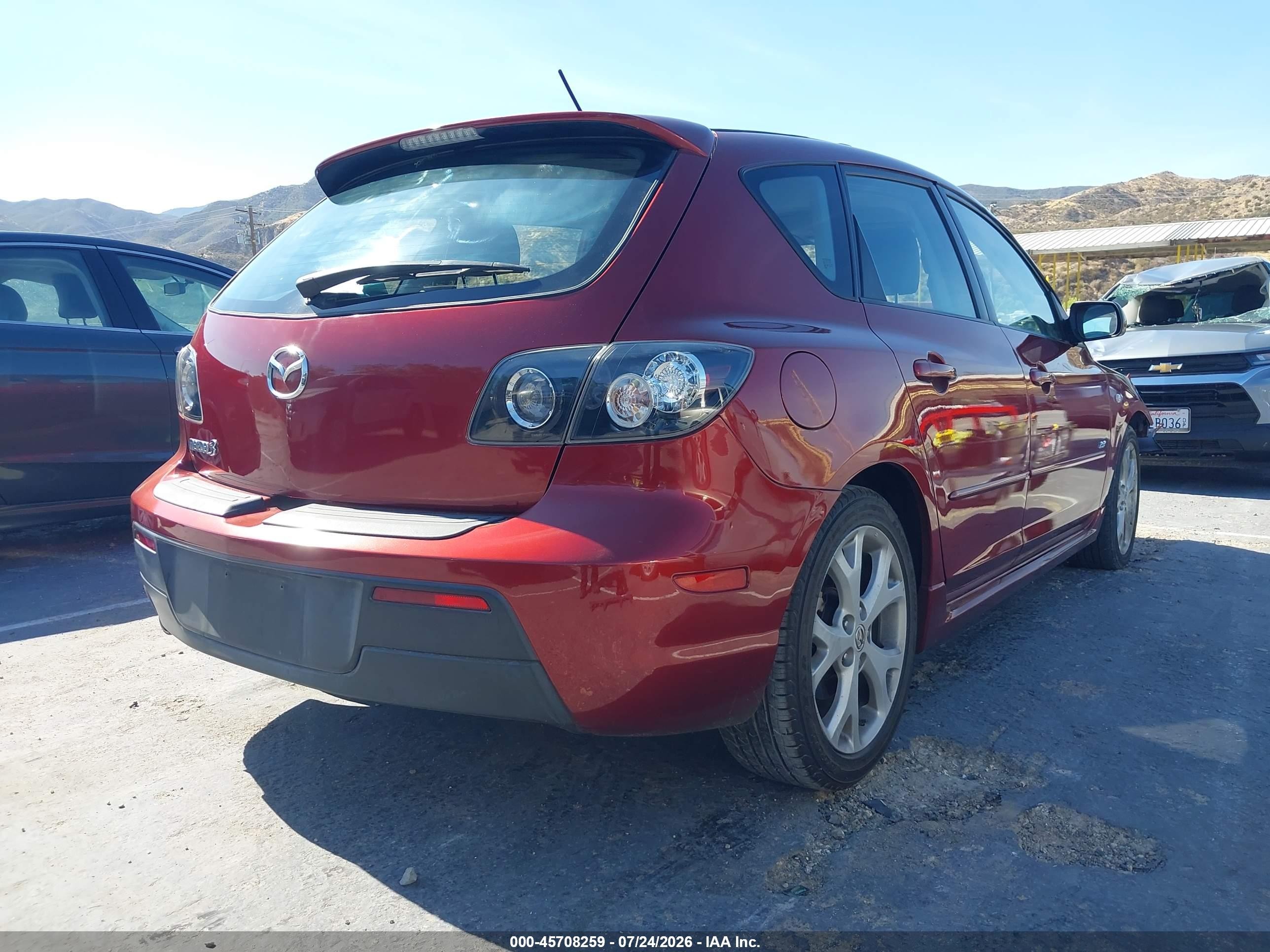 2008 Mazda Mazda3 S Grand Touring Red vin: JM1BK344781160562