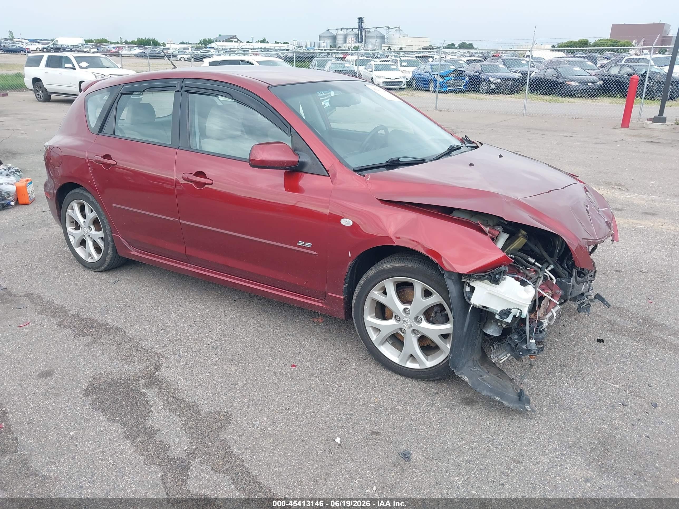 2008 Mazda Mazda3 S Sport Red vin: JM1BK344781170847