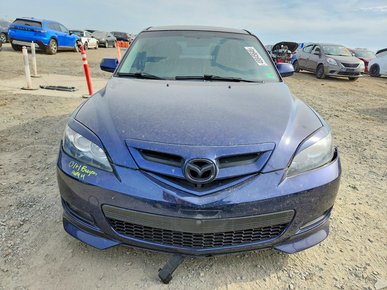 2008 Mazda 3 Hatchback Blue vin: JM1BK344881154298