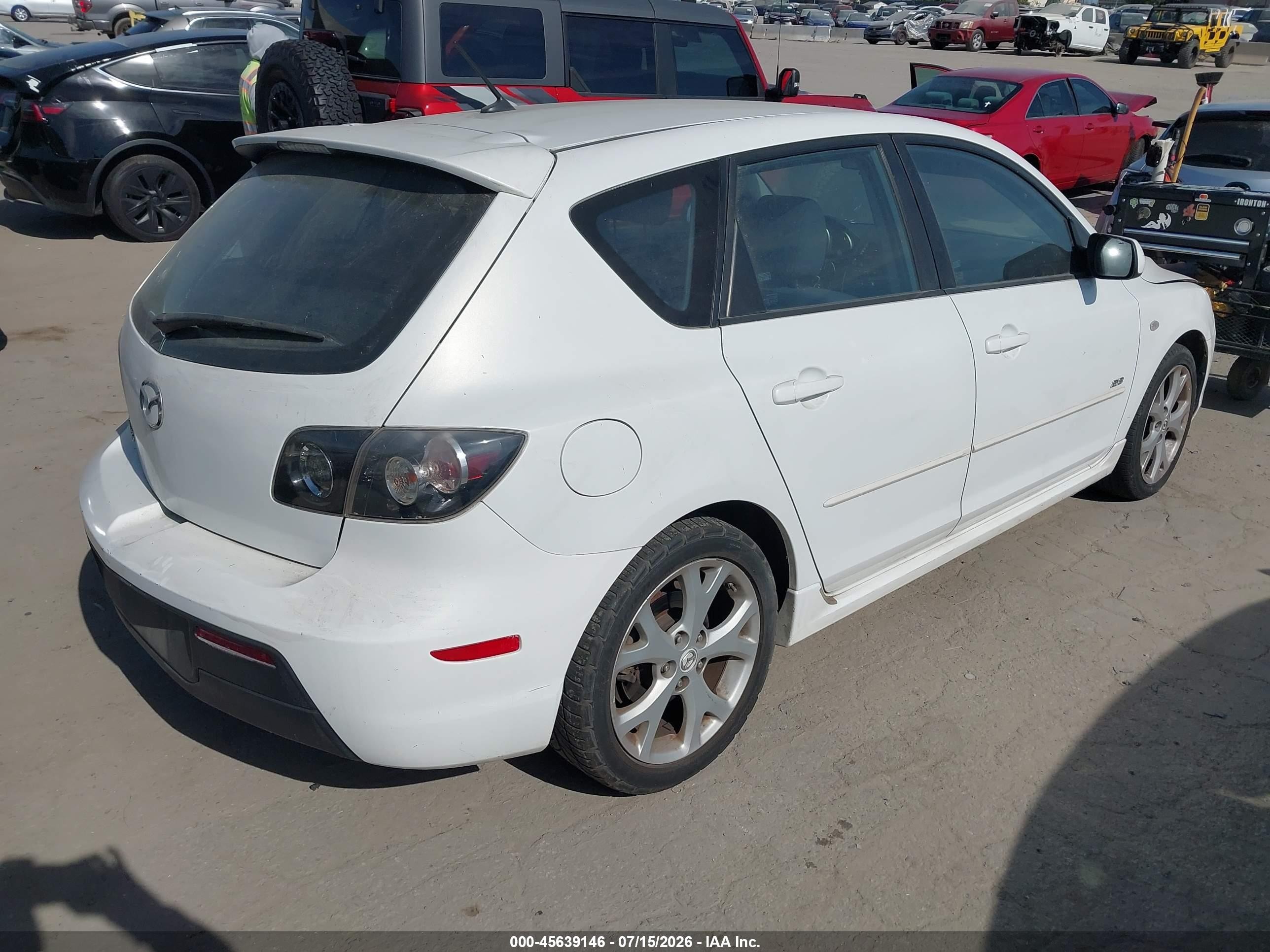 2008 Mazda Mazda3 S Touring White vin: JM1BK344981163656