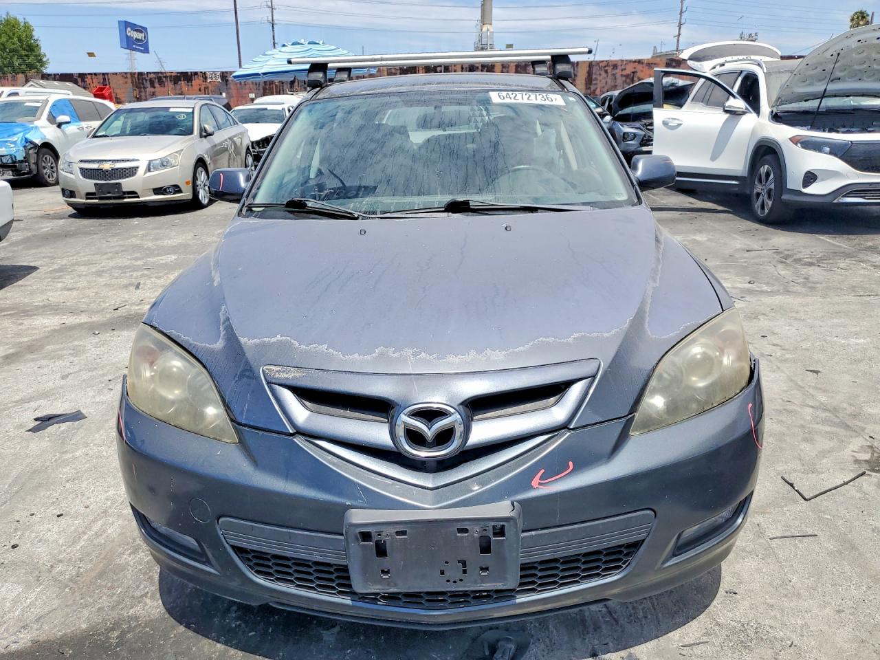 2008 Mazda 3 Hatchback Gray vin: JM1BK344X81166601